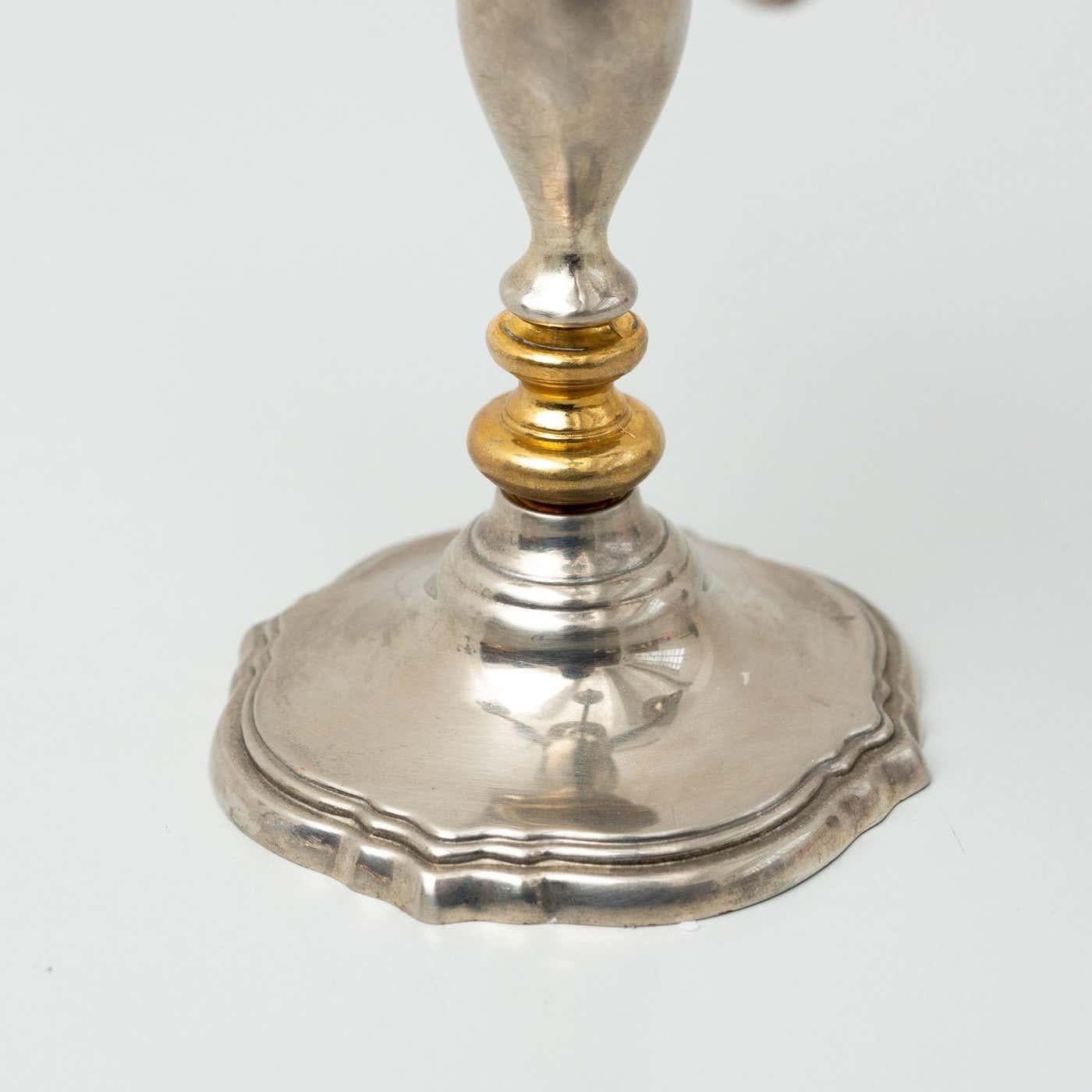 Pair of XXth Century Candleholders, circa 1950 For Sale 4