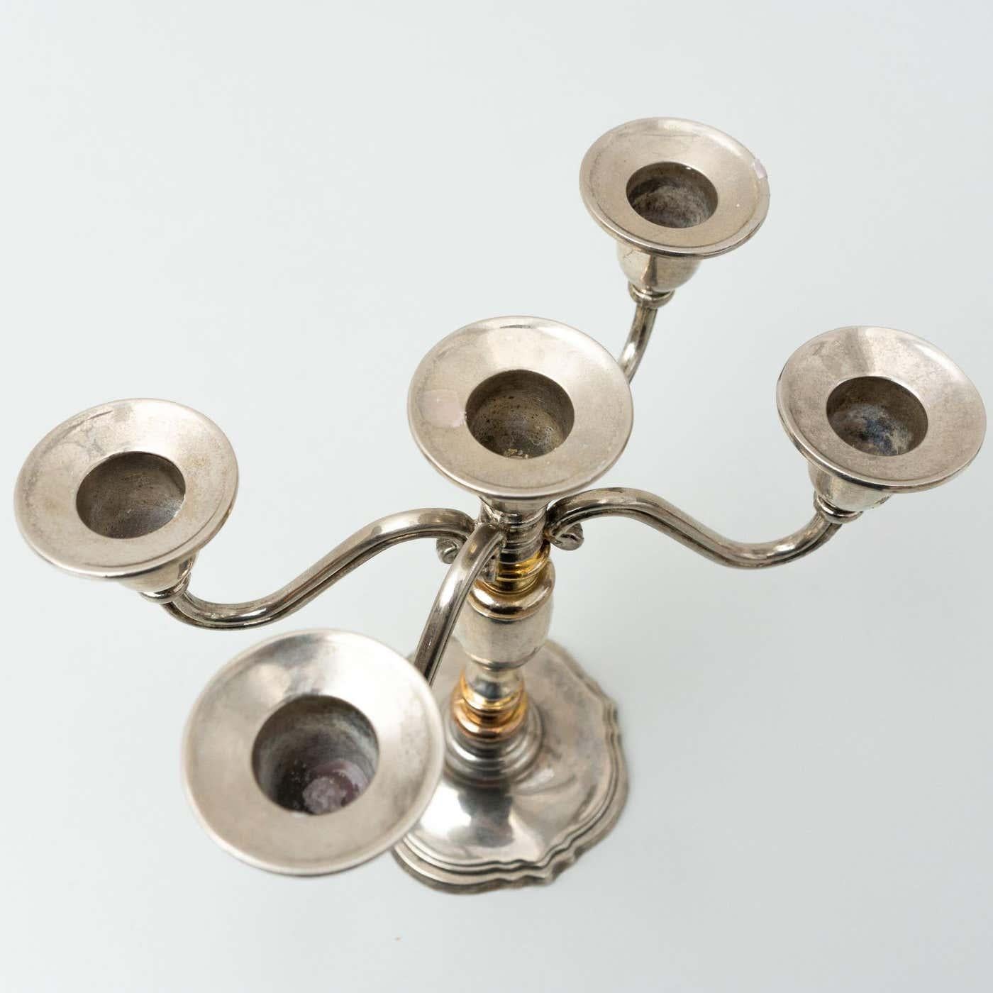 Pair of XXth Century Candleholders, circa 1950 For Sale 9