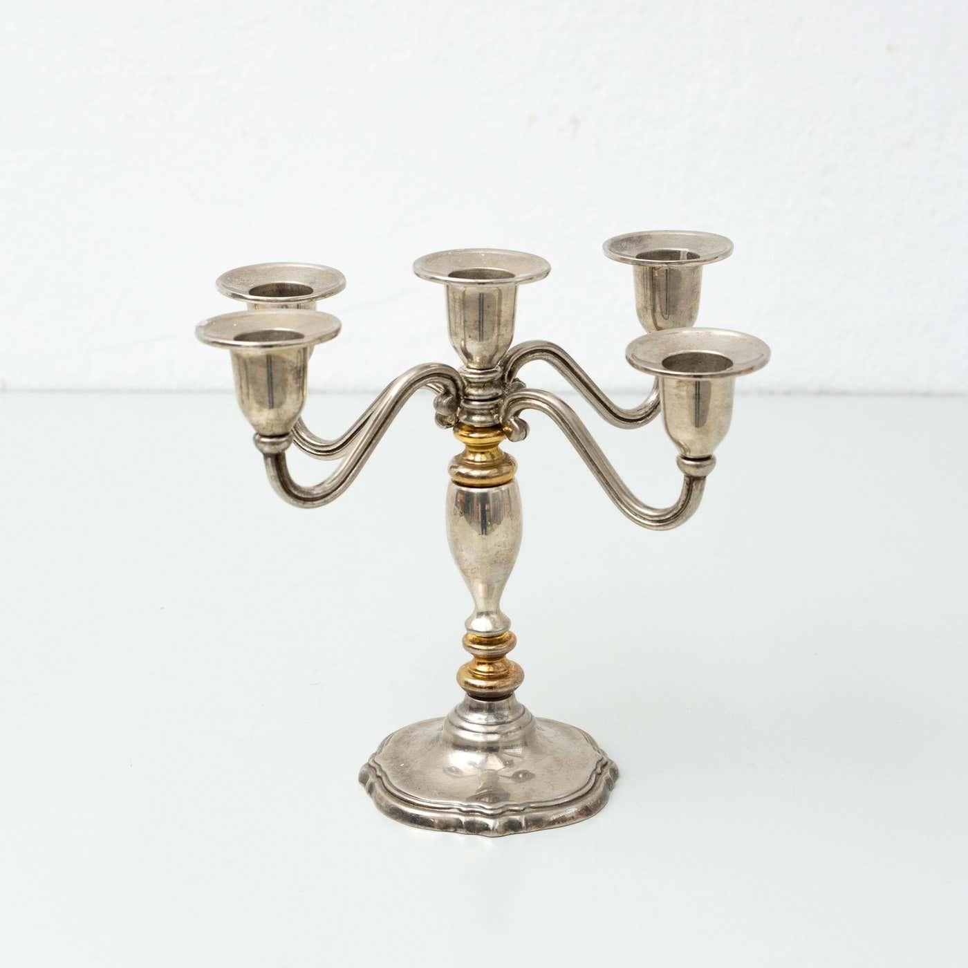 Pair of XXth Century Candleholders, circa 1950 In Good Condition For Sale In Barcelona, ES