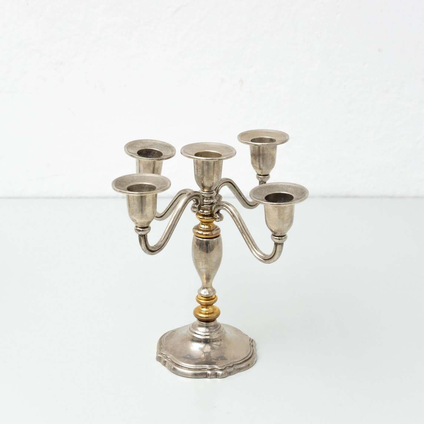 Pair of XXth Century Candleholders, circa 1950 For Sale 1
