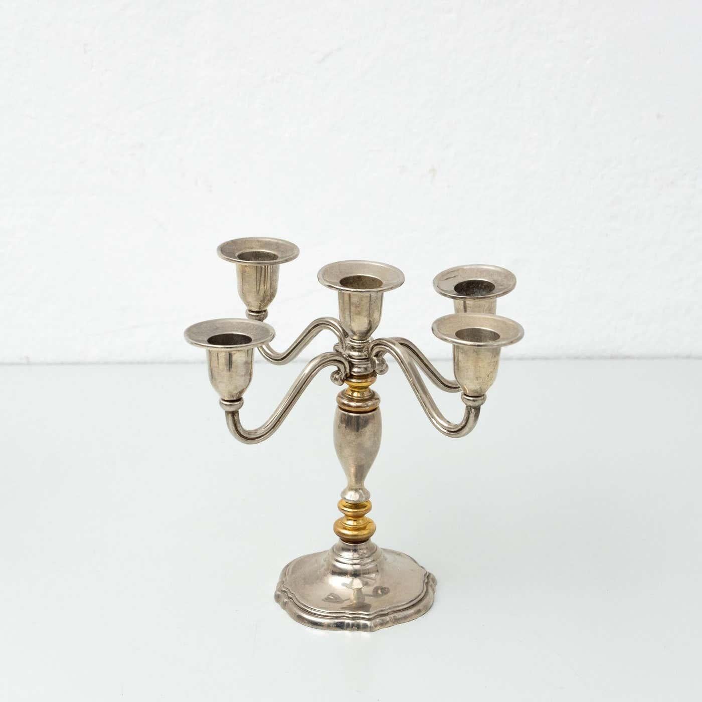 Pair of XXth Century Candleholders, circa 1950 For Sale 2