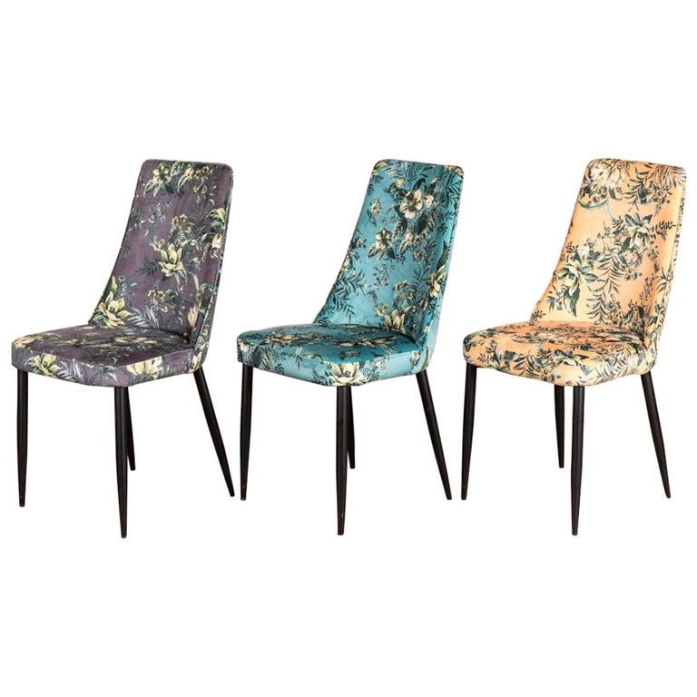 Pair of Yasmin Velvet Dining Chairs, 20th Century For Sale at 1stDibs