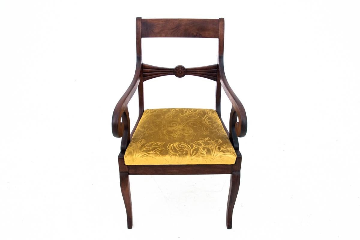 Pair of Yellow Antique Armchairs, Northern Europe, circa 1900, after Renovation 2