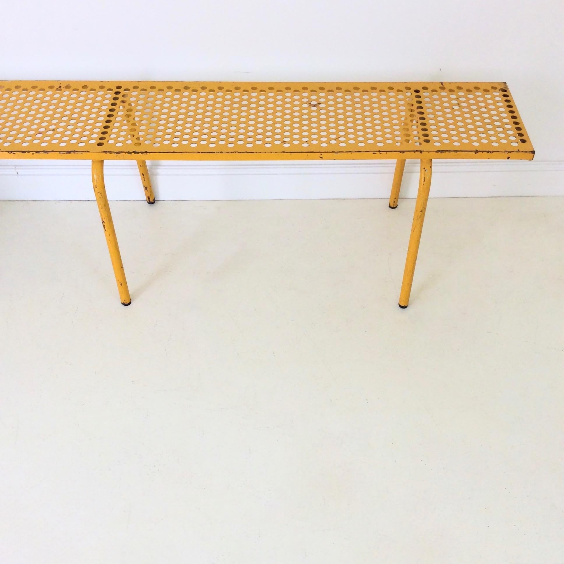Pair of Yellow Benches, Attributed to René Malaval, circa 1950, France In Good Condition In Brussels, BE