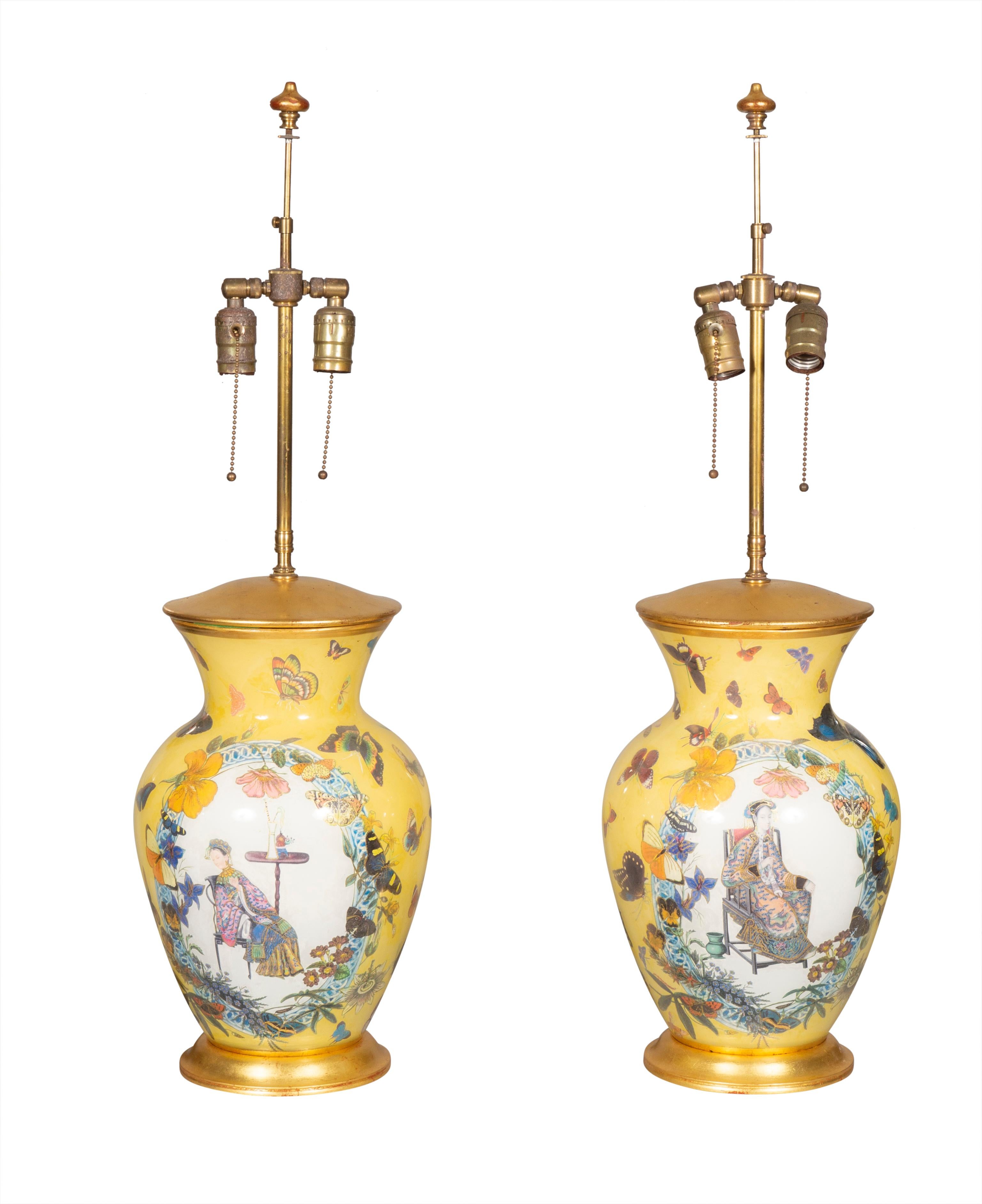 Very decorative and well painted with Asian everyday scenes. Bright cheerful colors.