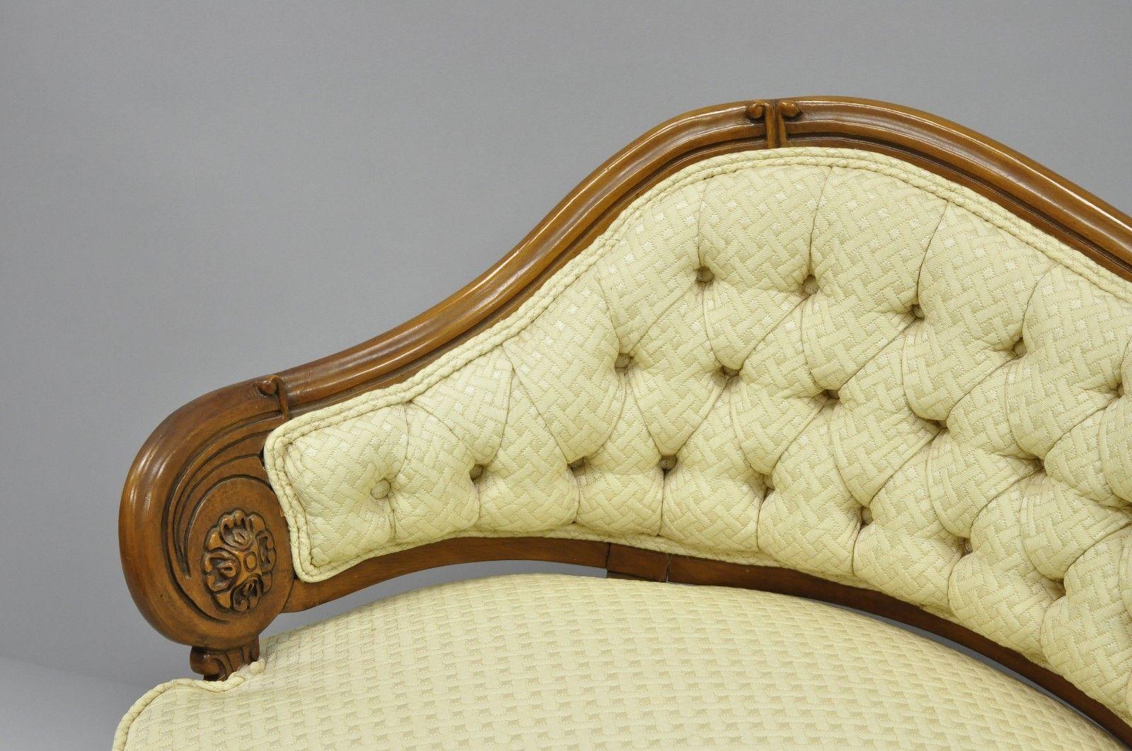 Pair of Yellow Hollywood Regency French Style Wing Back Lounge Parlor Chairs In Good Condition In Philadelphia, PA