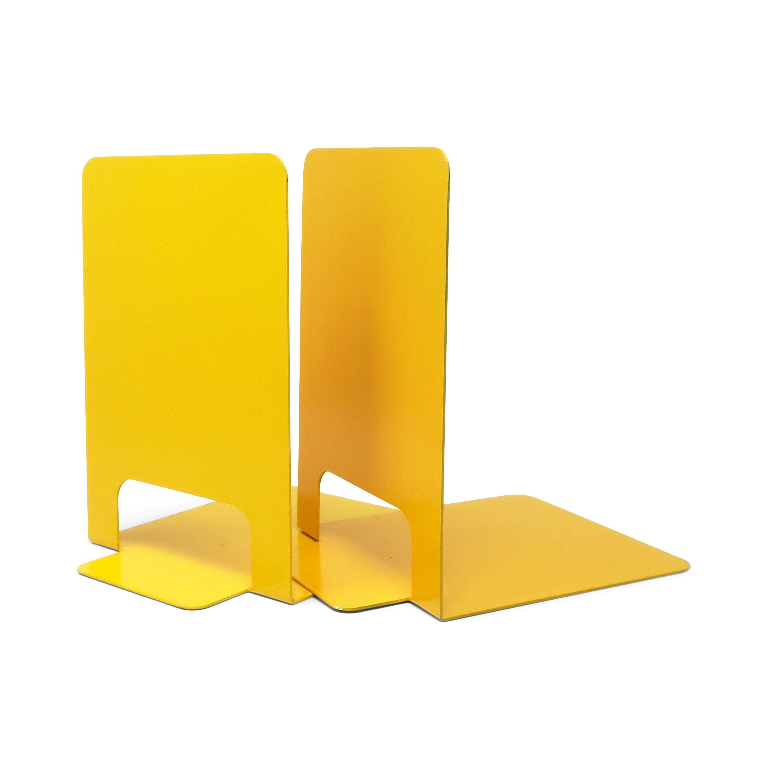 Pair of Yellow Metal Bookends by Jorgen Moller for Torben Orskov In Good Condition In Brooklyn, NY