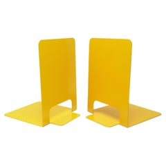 Pair of Yellow Metal Bookends by Jorgen Moller for Torben Orskov