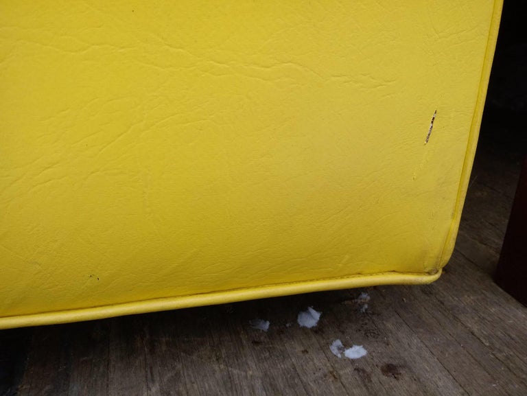 Pair of Yellow MidCentury Modern Tub Chairs by Henredon For Sale at