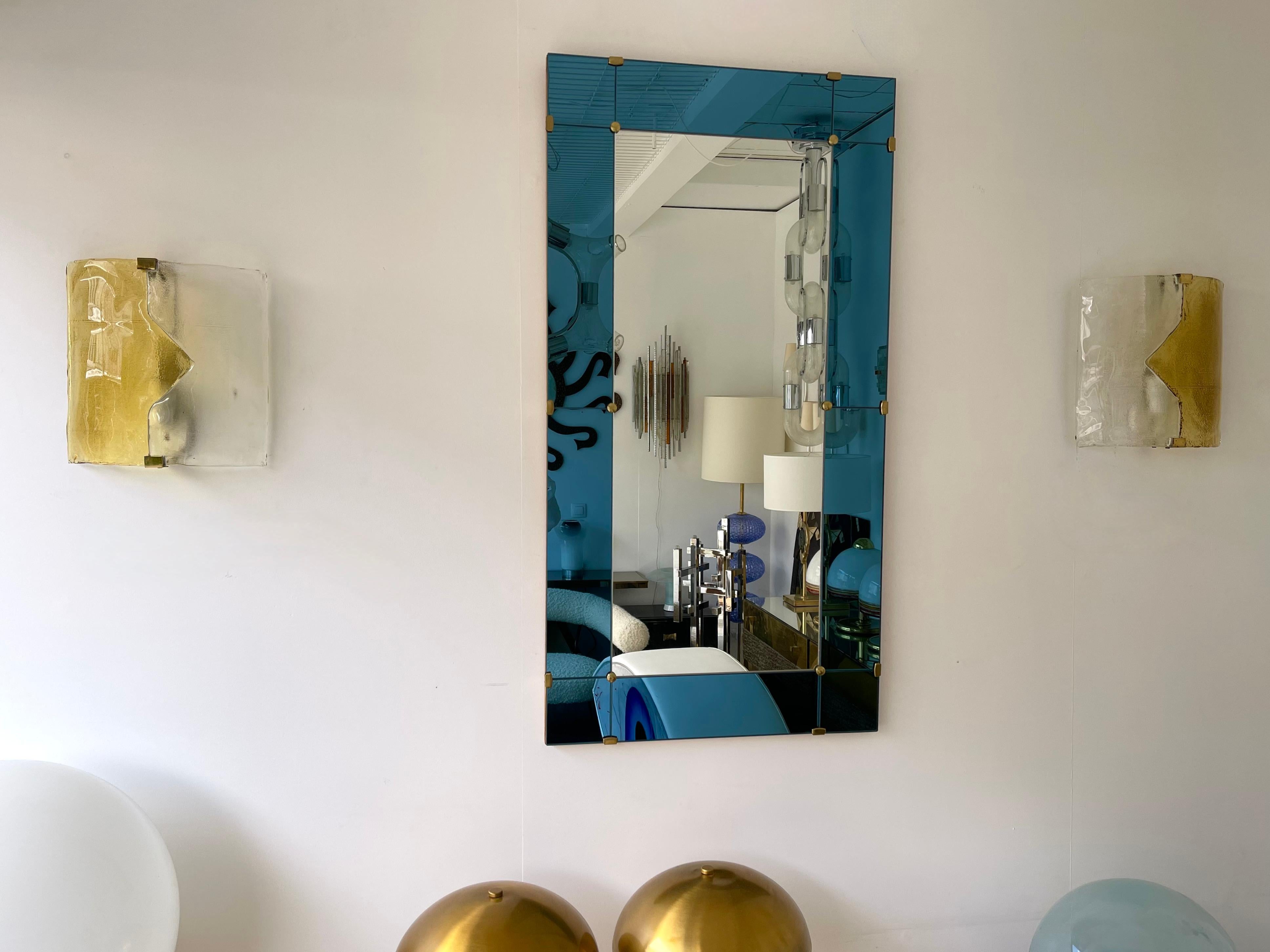 Pair of Yellow Murano Glass Arrow Sconces by Mazzega, Itay, 1970s 3