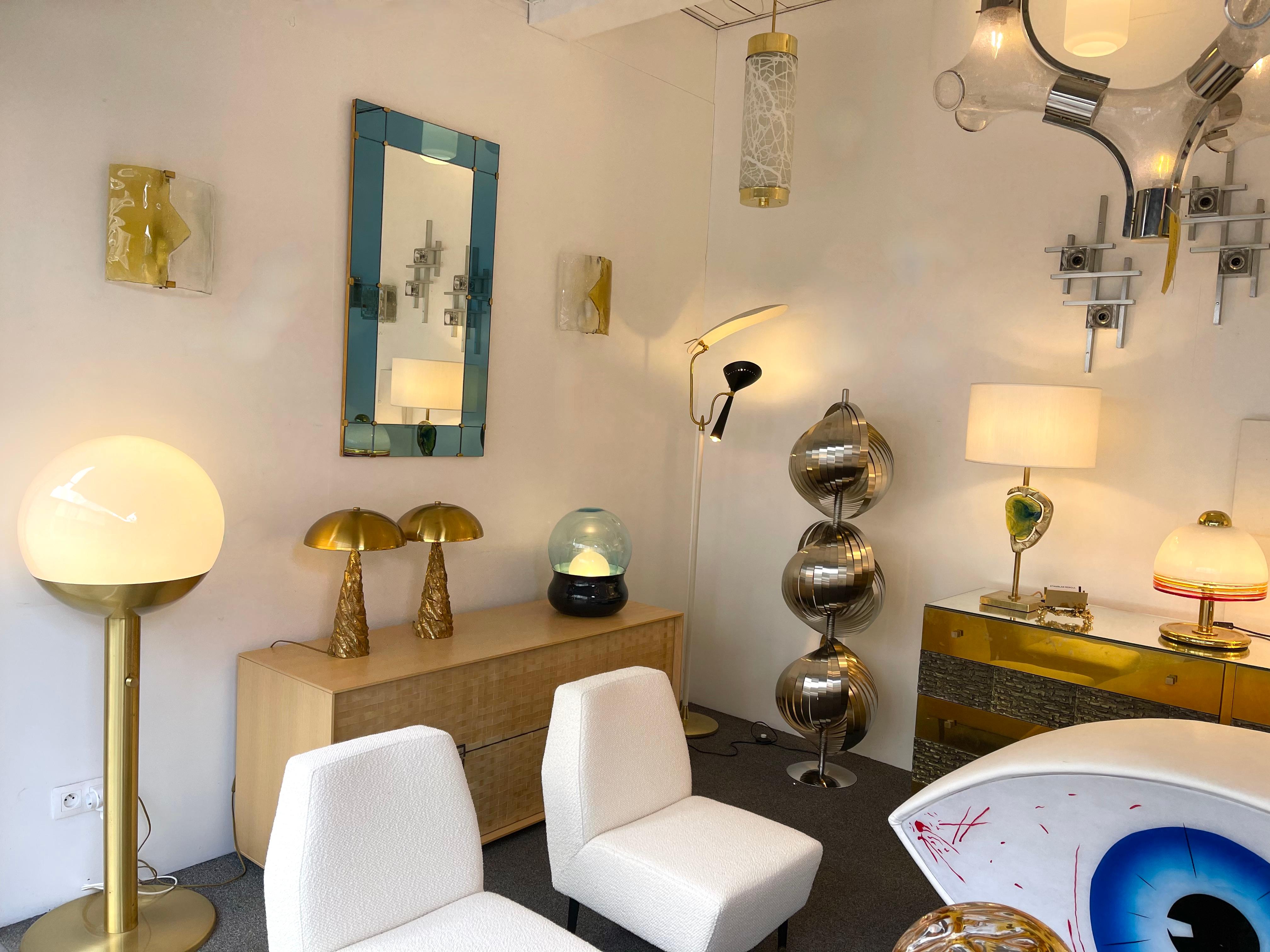 Pair of Yellow Murano Glass Arrow Sconces by Mazzega, Itay, 1970s 5