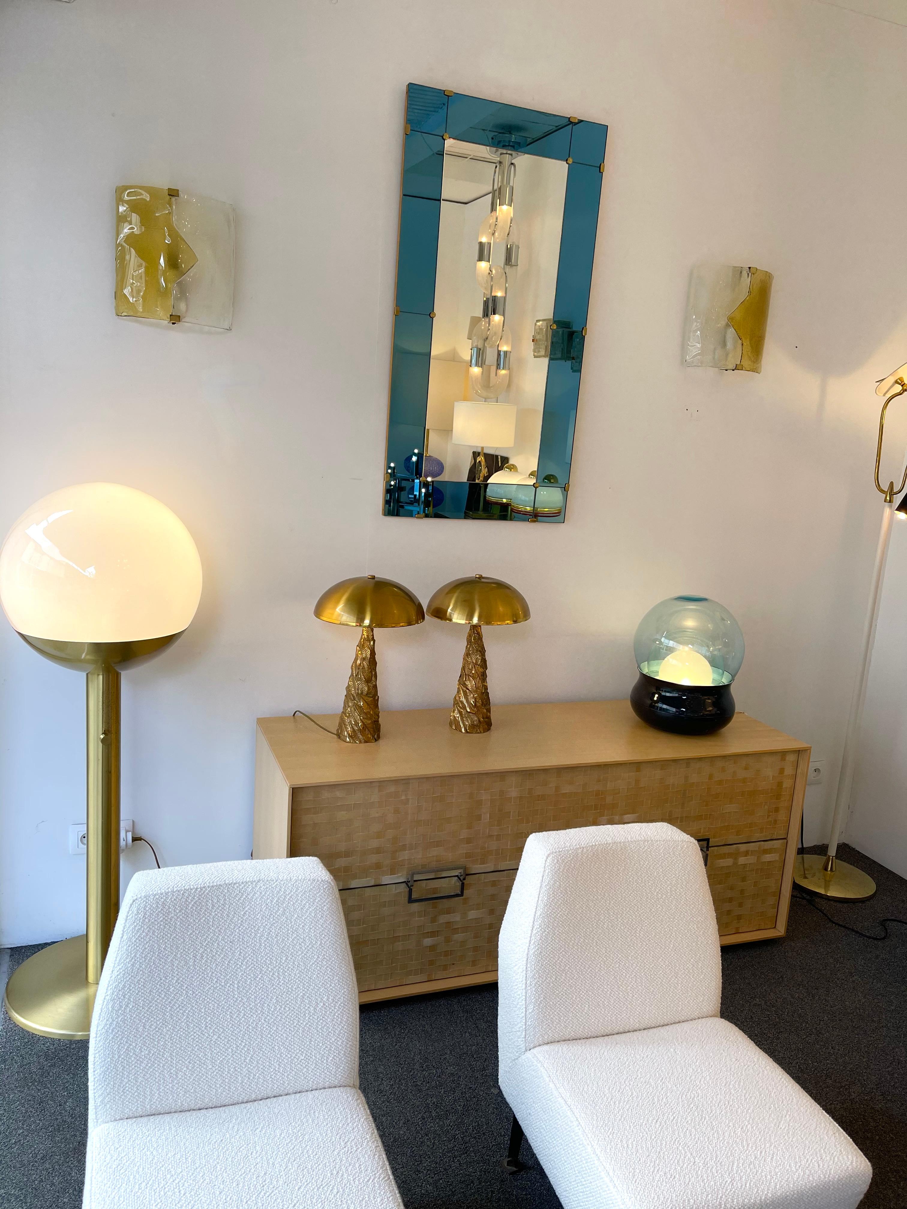 Lacquered Pair of Yellow Murano Glass Arrow Sconces by Mazzega, Itay, 1970s
