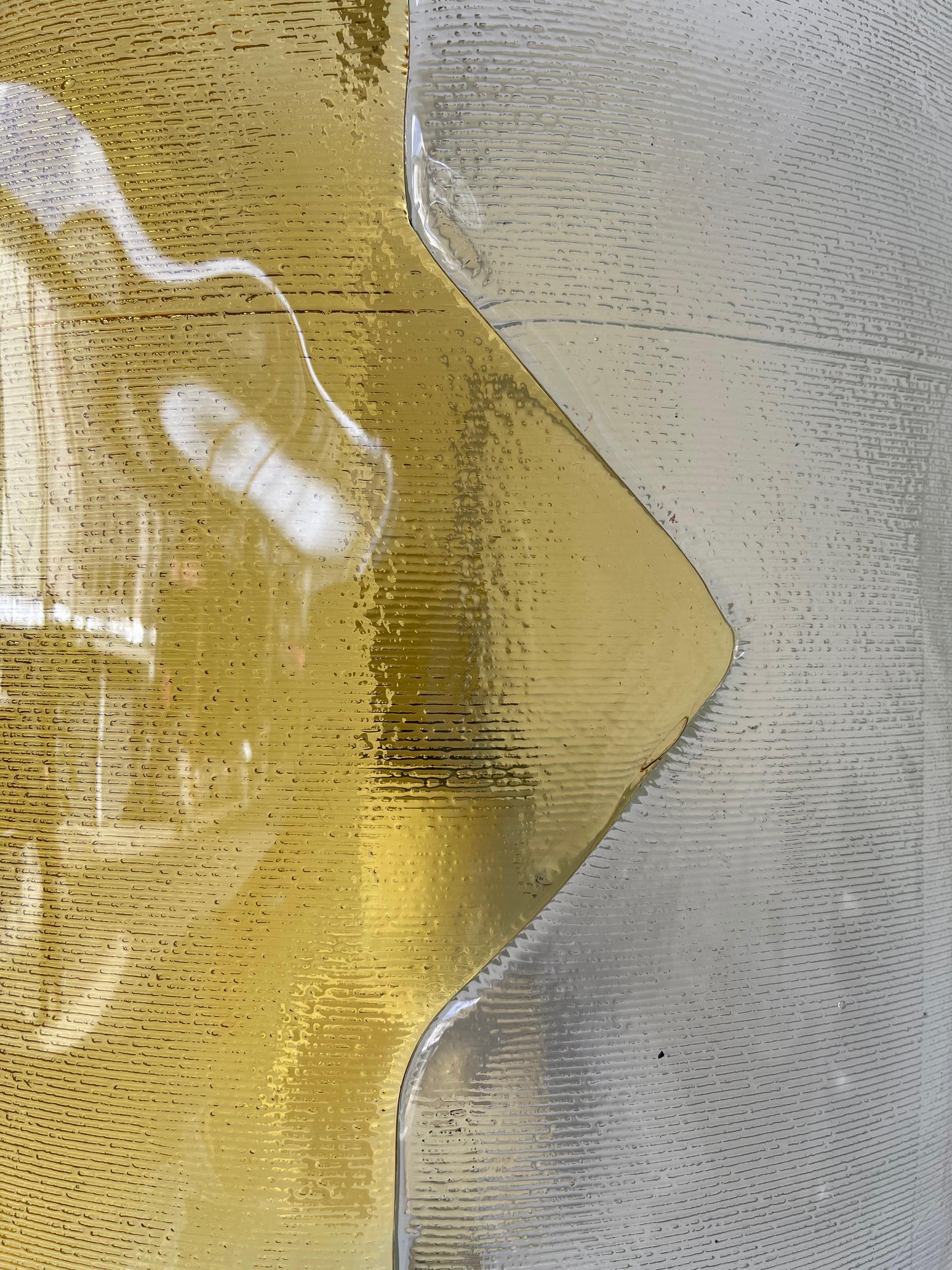 Late 20th Century Pair of Yellow Murano Glass Arrow Sconces by Mazzega, Itay, 1970s