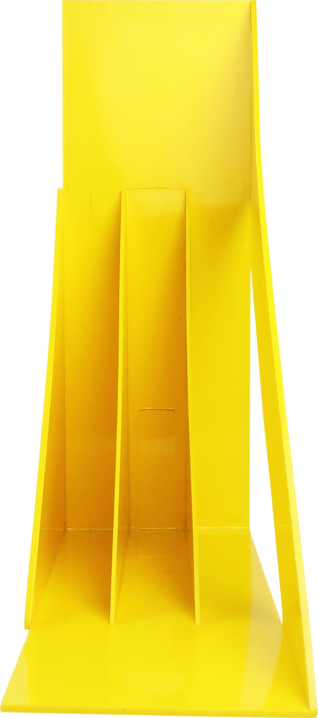 yellow magazine rack