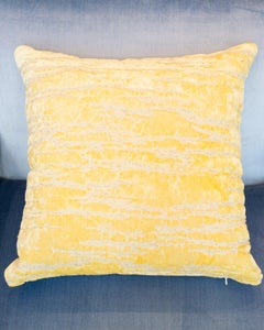 Contemporary Pair of Yellow Velvet Sabina Fay Braxton Sylvania Pillows