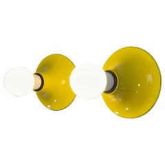 Gelbe Teti-Wandleuchten von Vico Magistretti für Artemide, 1970er Jahre, Paar