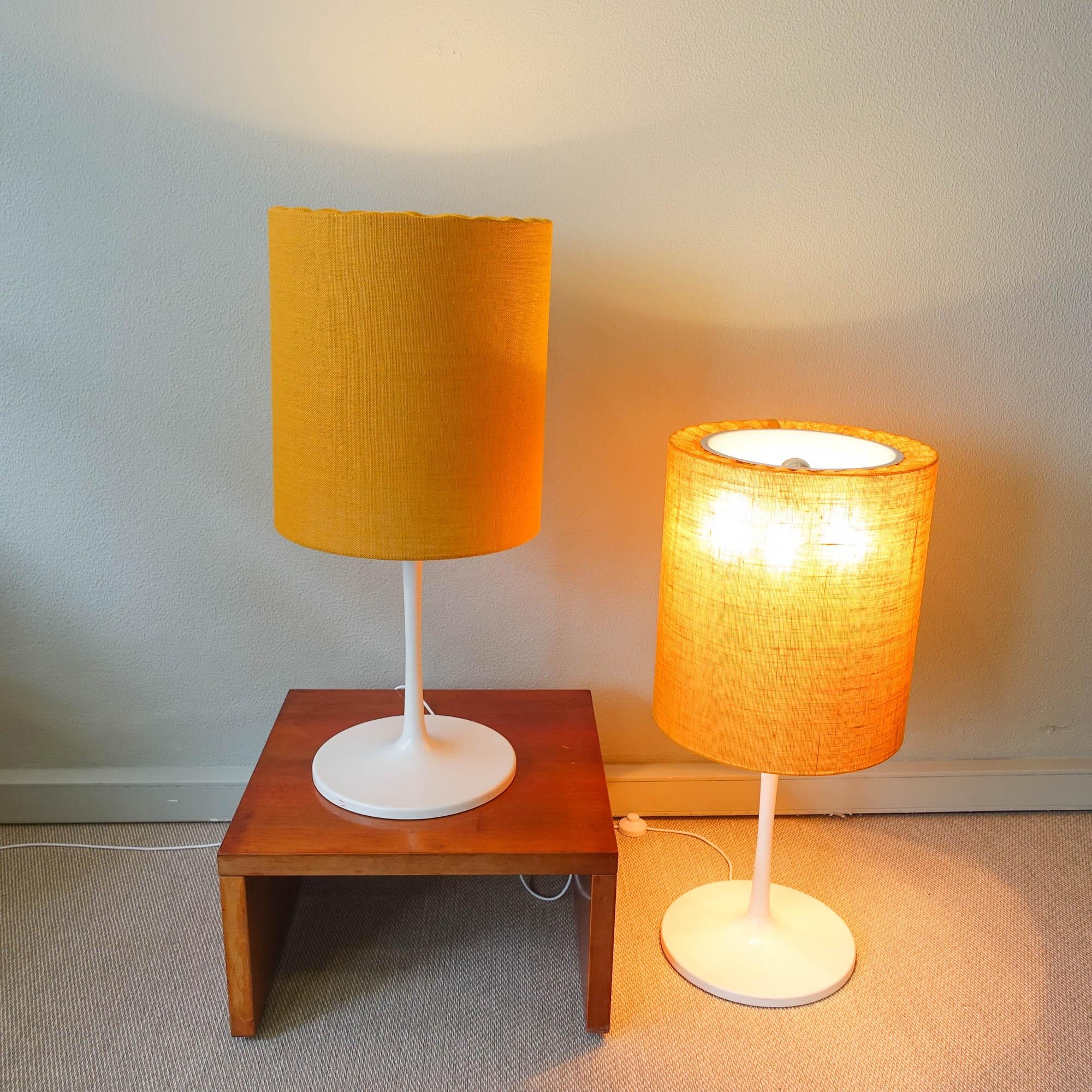 Pair of Yellow Tulip Floor/ Table Lamps from Staff, 1970's 3