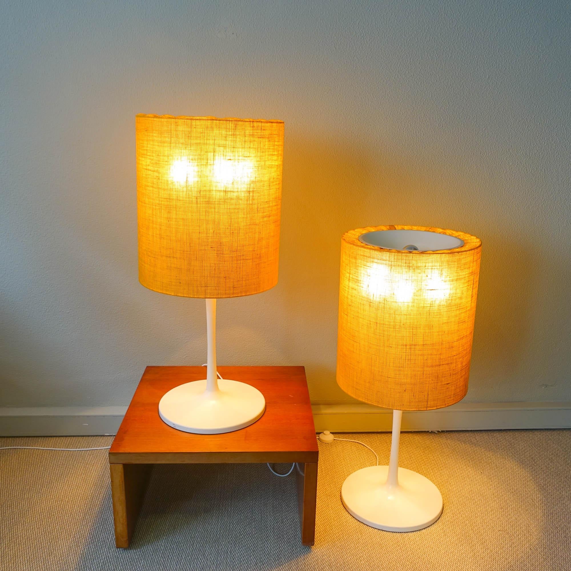 Pair of Yellow Tulip Floor/ Table Lamps from Staff, 1970's 4