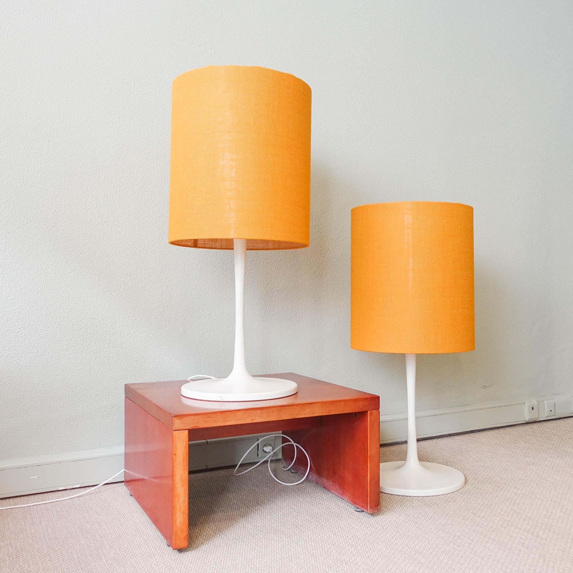 Mid-Century Modern Pair of Yellow Tulip Floor/ Table Lamps from Staff, 1970's