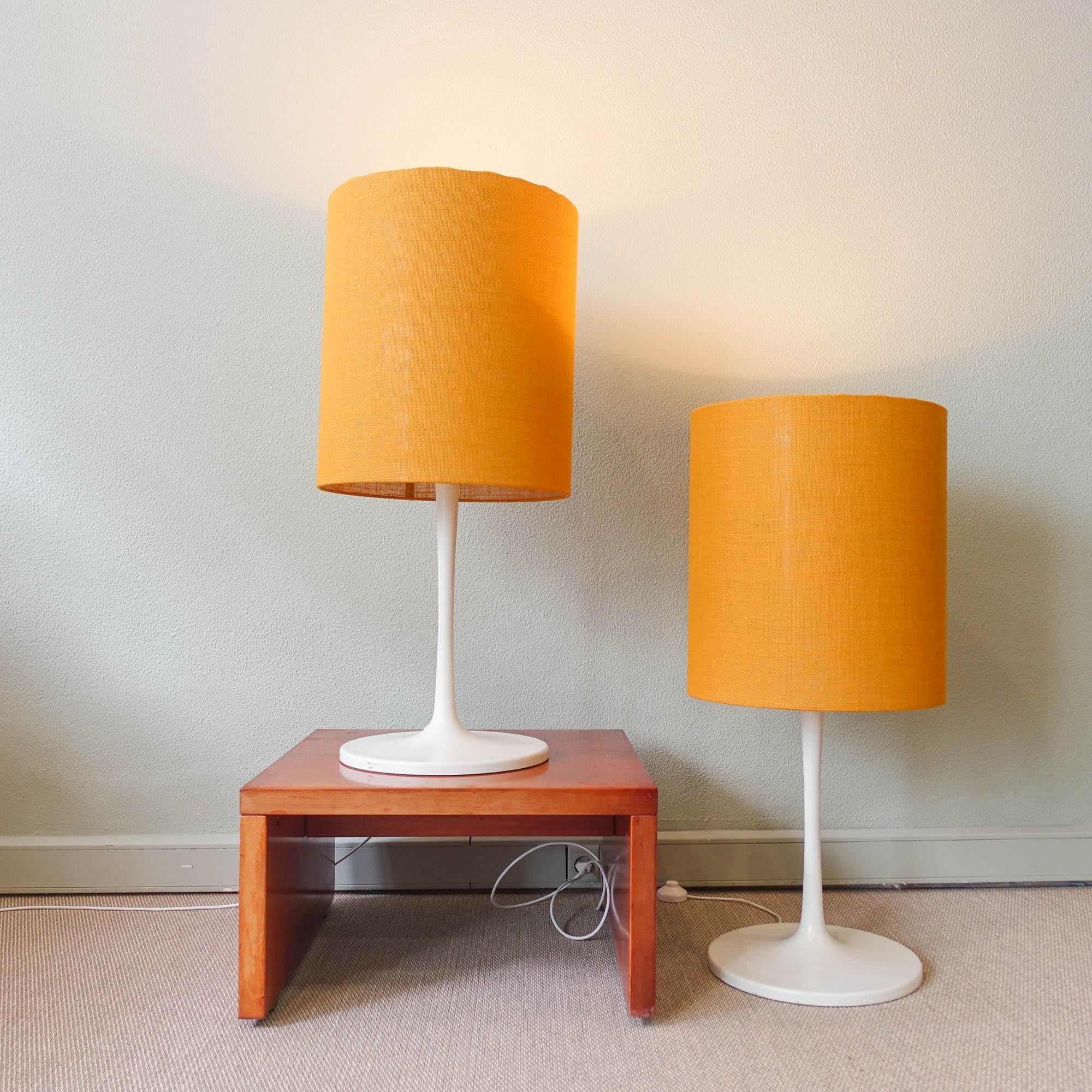 Pair of Yellow Tulip Floor/ Table Lamps from Staff, 1970's 1