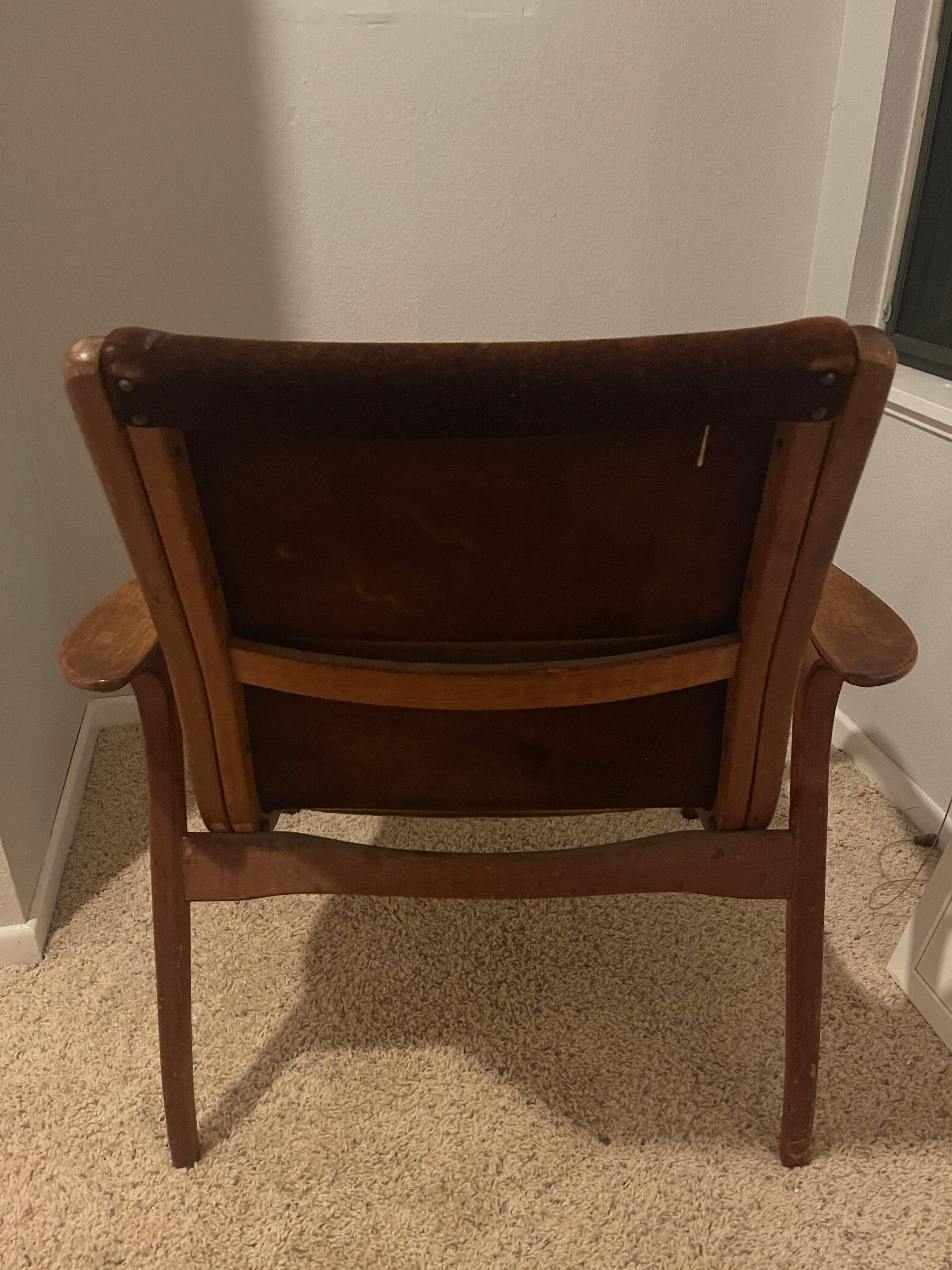 Woodwork Pair of Yngve Ekstrøm Lounge Easy Chairs by Swedese Møbler, Sweden 1956 For Sale