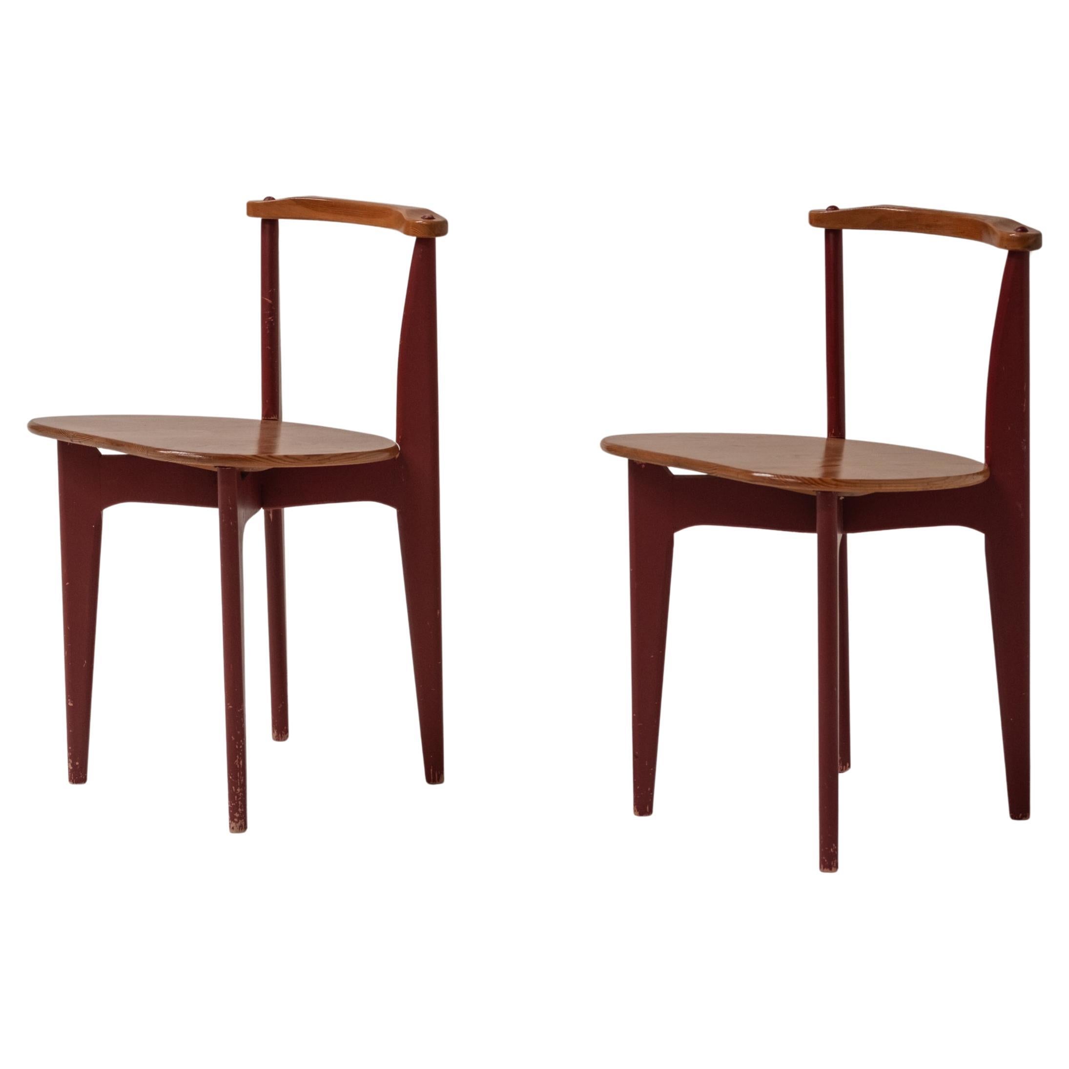Pair of Yngve Ekström Chairs, Finland, 1950 in vendita
