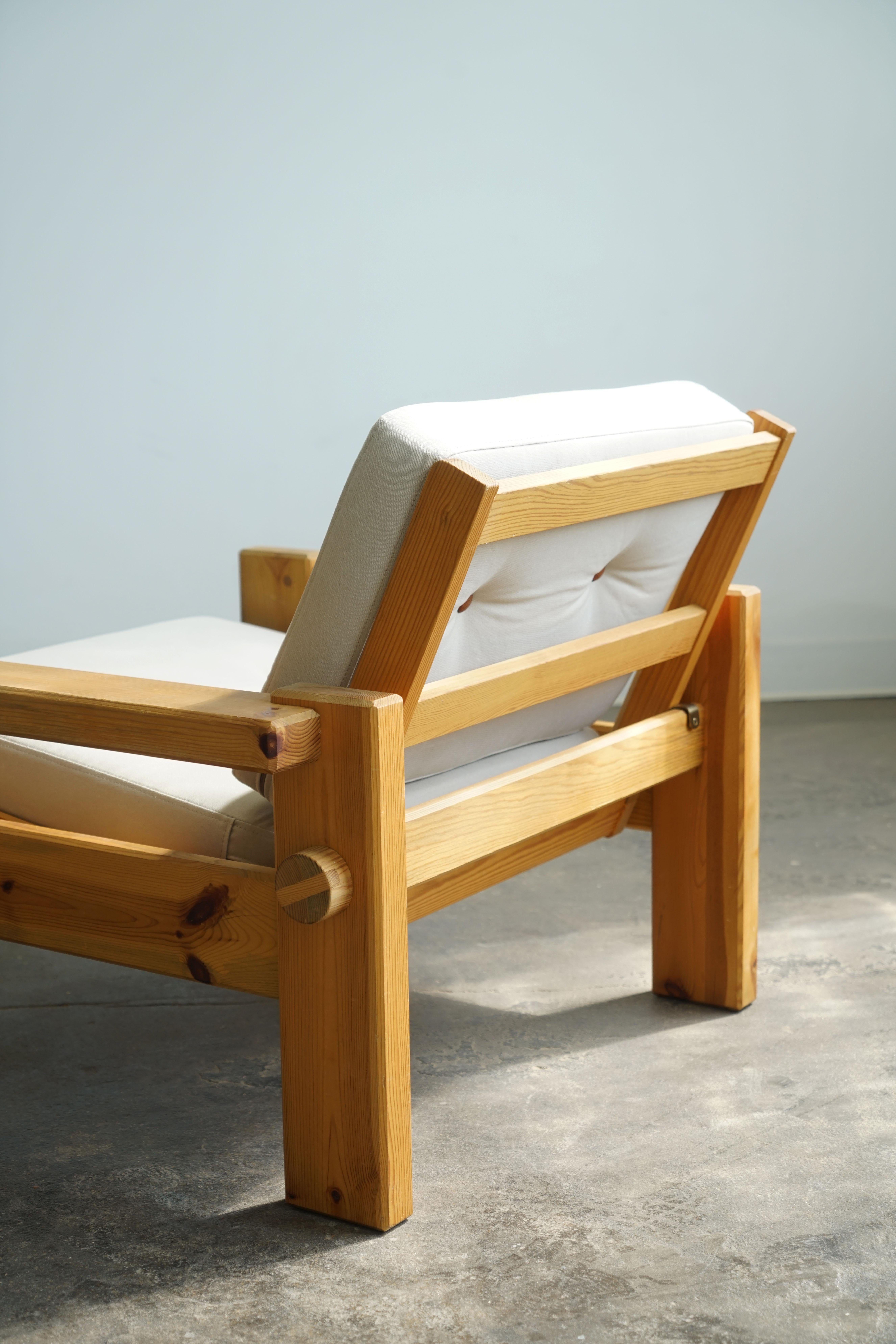 Pair of Yngve Ekström for Swedese Pine Dymling Lounge Chairs from Sweden 5