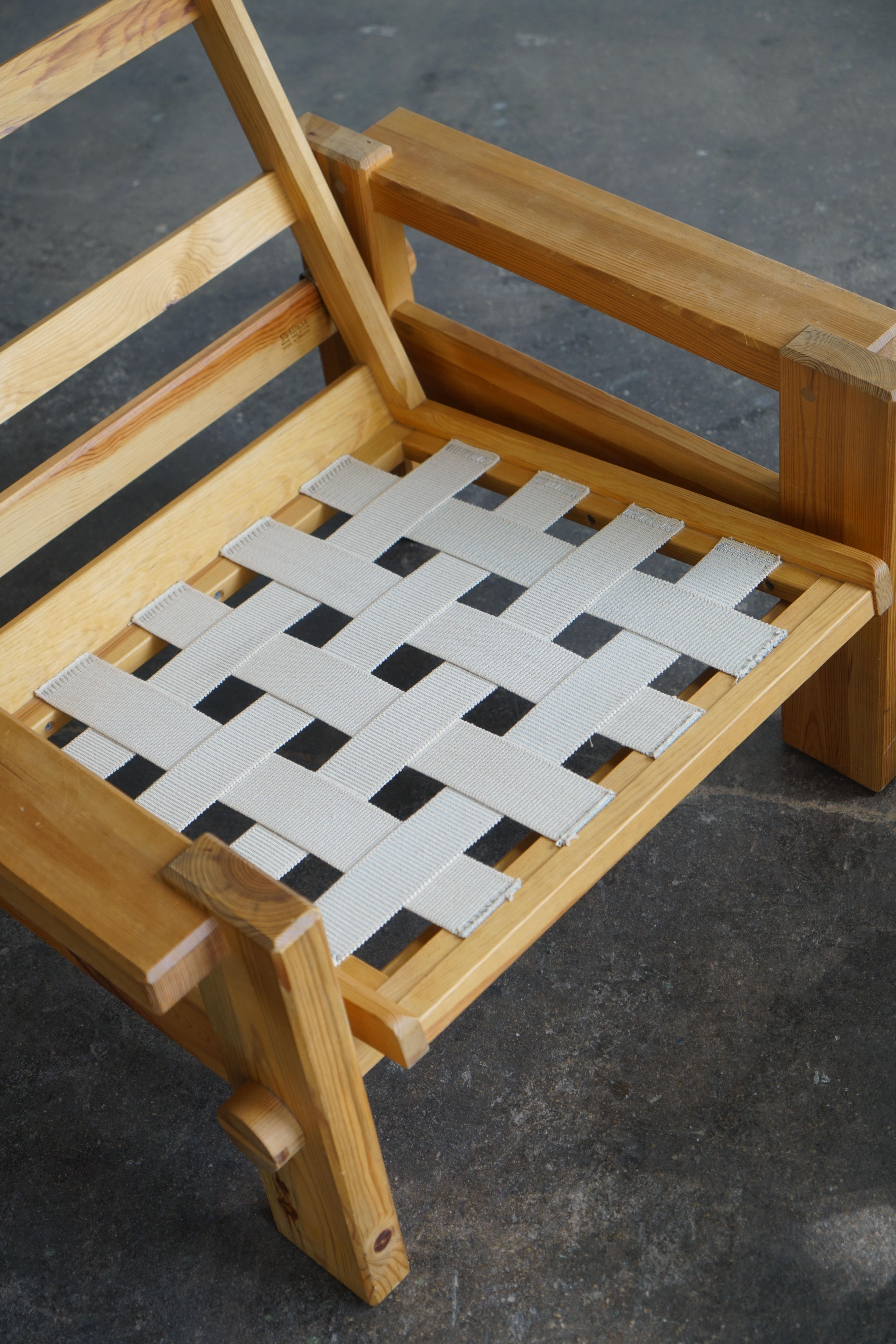 Pair of Yngve Ekström for Swedese Pine Dymling Lounge Chairs from Sweden 6