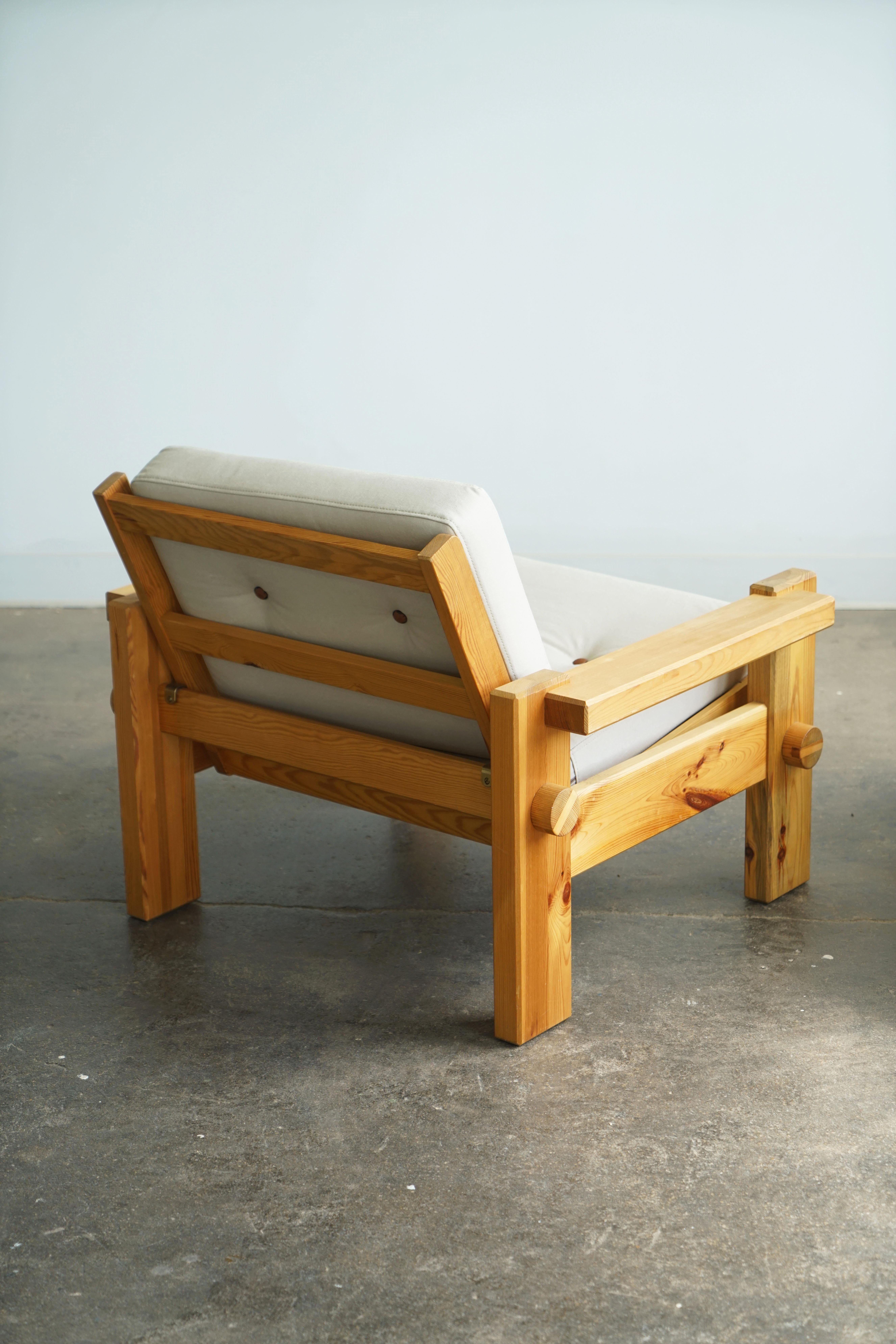 Late 20th Century Pair of Yngve Ekström for Swedese Pine Dymling Lounge Chairs from Sweden