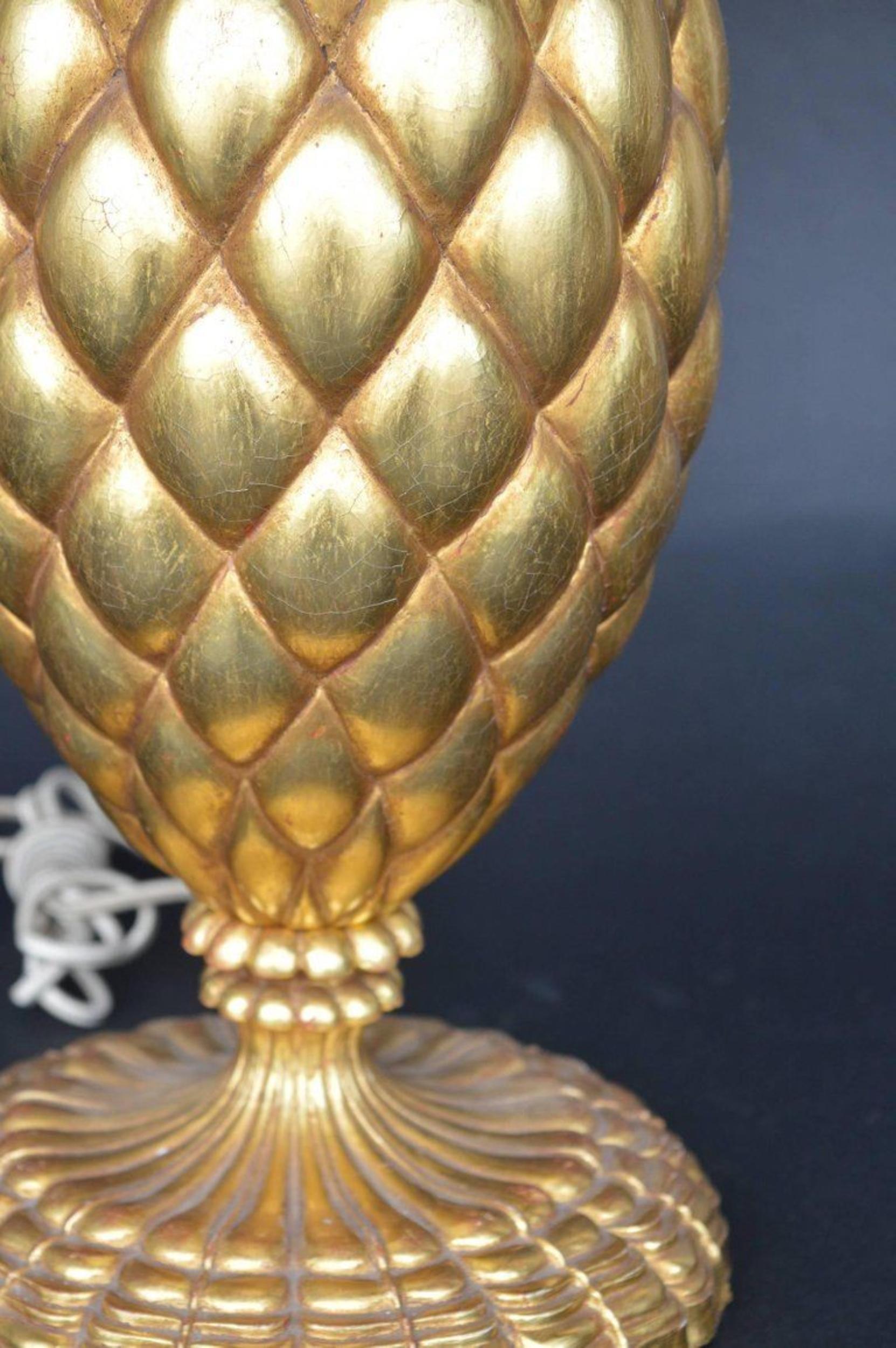 Fin du 20e siècle Paire de lampes York à feuilles d'or par Bryan Cox en vente