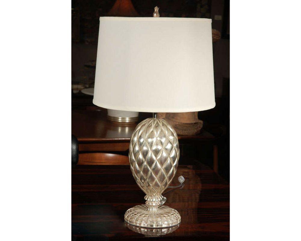 Américain Paire de lampes York en feuille d'or blanc par Bryan Cox en vente