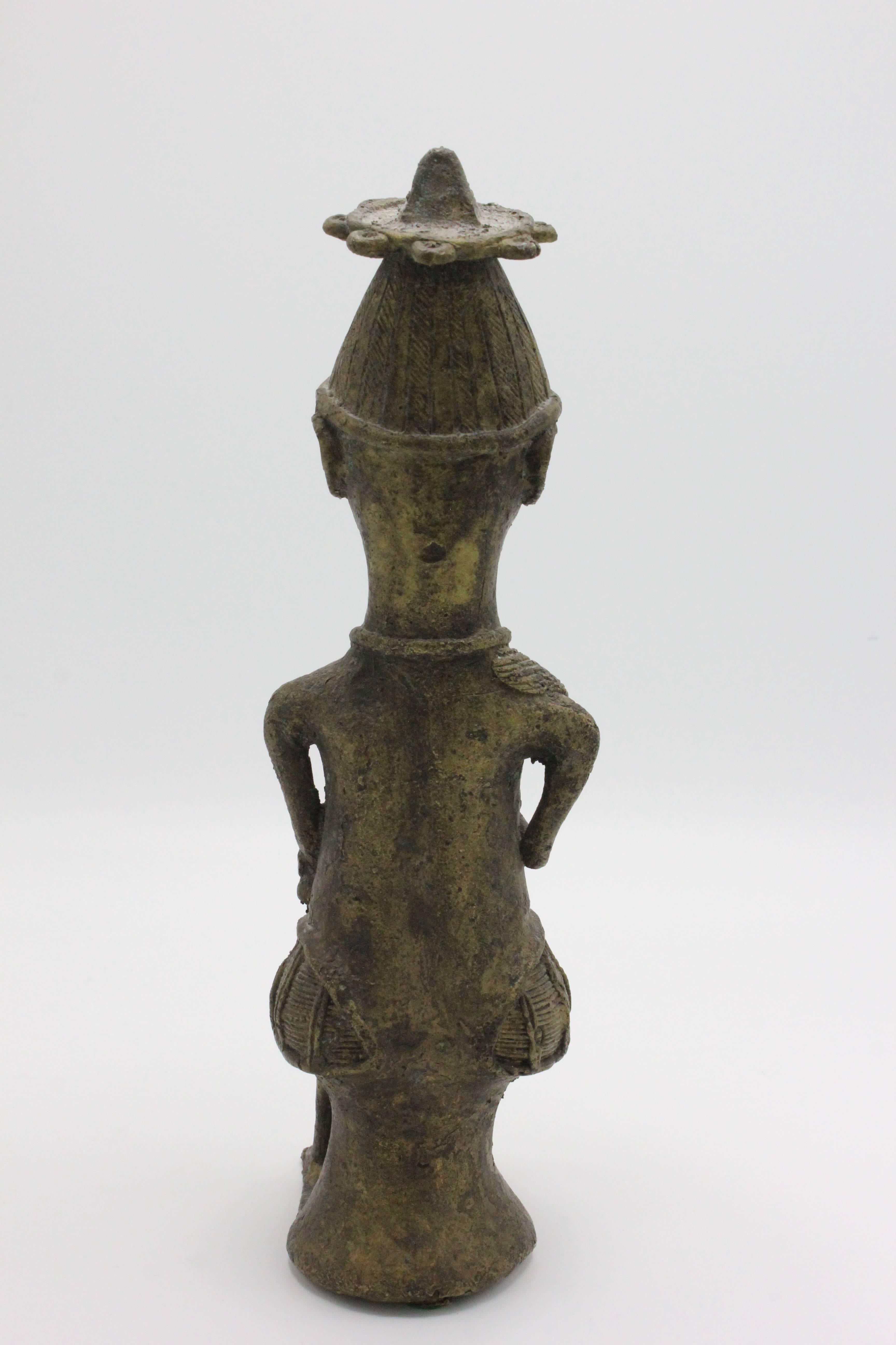 Pair of Yoruba Brass Figures for the Ogboni Cult, Nigeria For Sale 4
