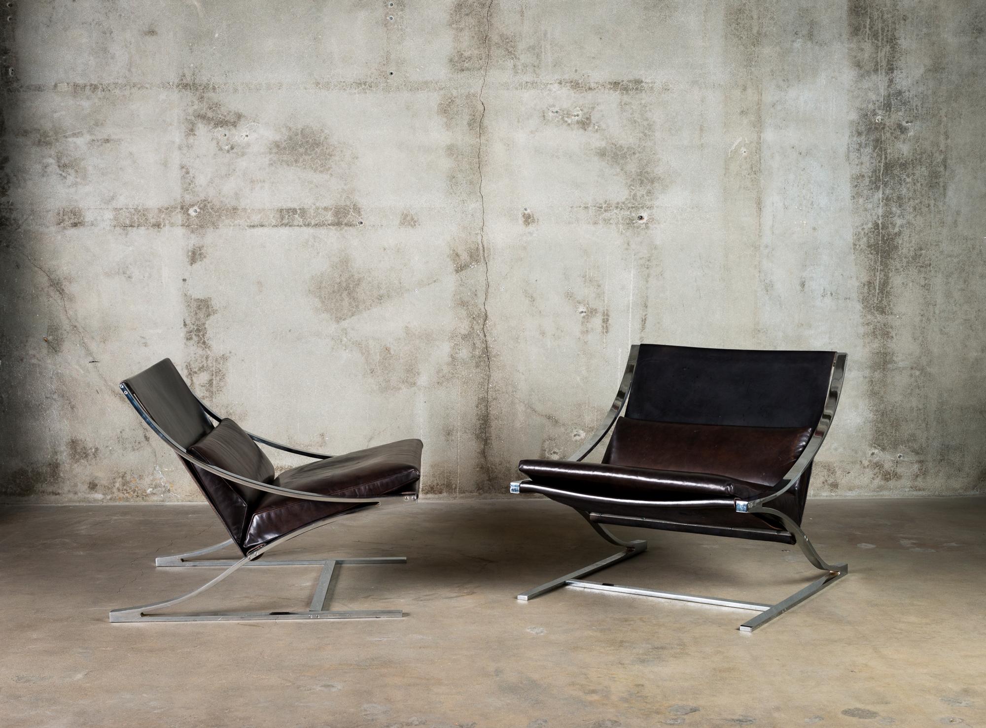 American Pair of 'Z' Chairs by Paul Tuttle For Sale