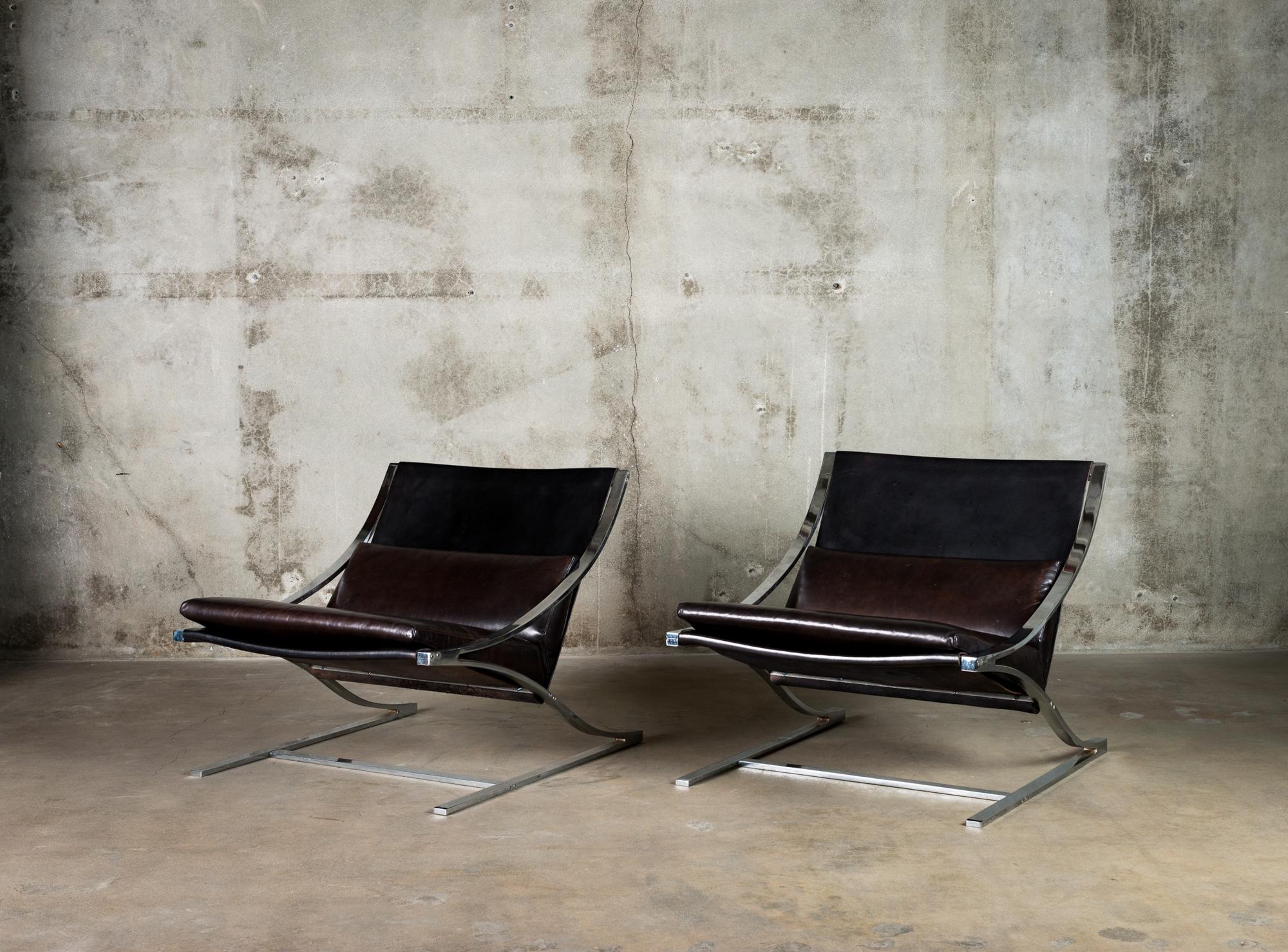 Pair of 'Z' Chairs by Paul Tuttle For Sale 1