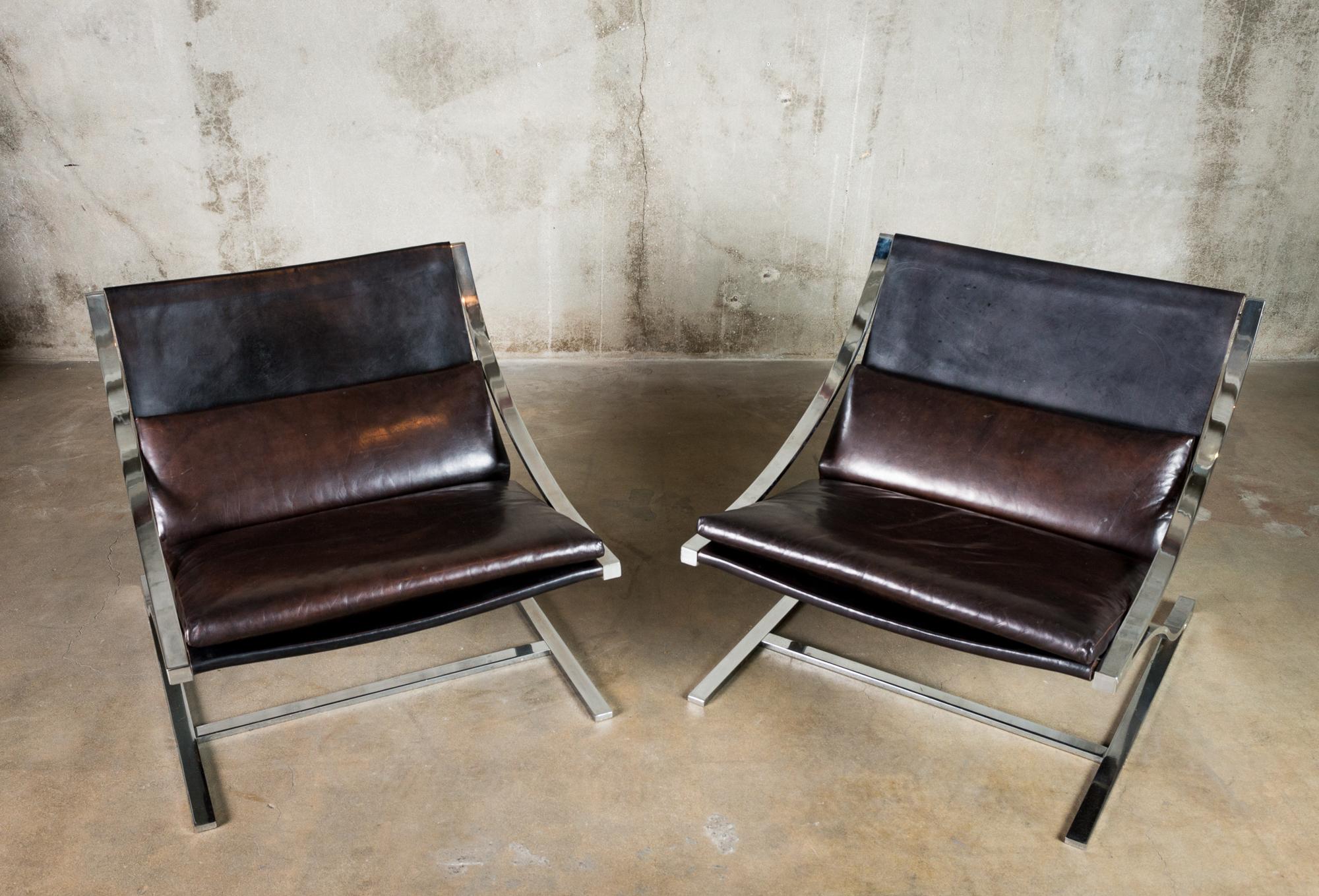 Pair of 'Z' Chairs by Paul Tuttle For Sale 2