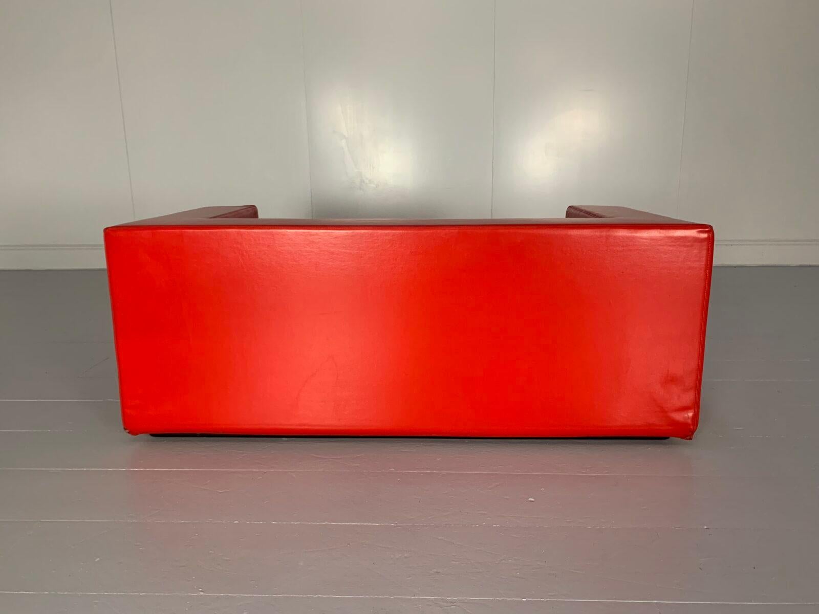 Paar Zanotta-Sofas „Throw Away“ „Throw Away“ - In rotem Gummi 8