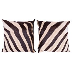 Pair of Zebra Hide Pillows