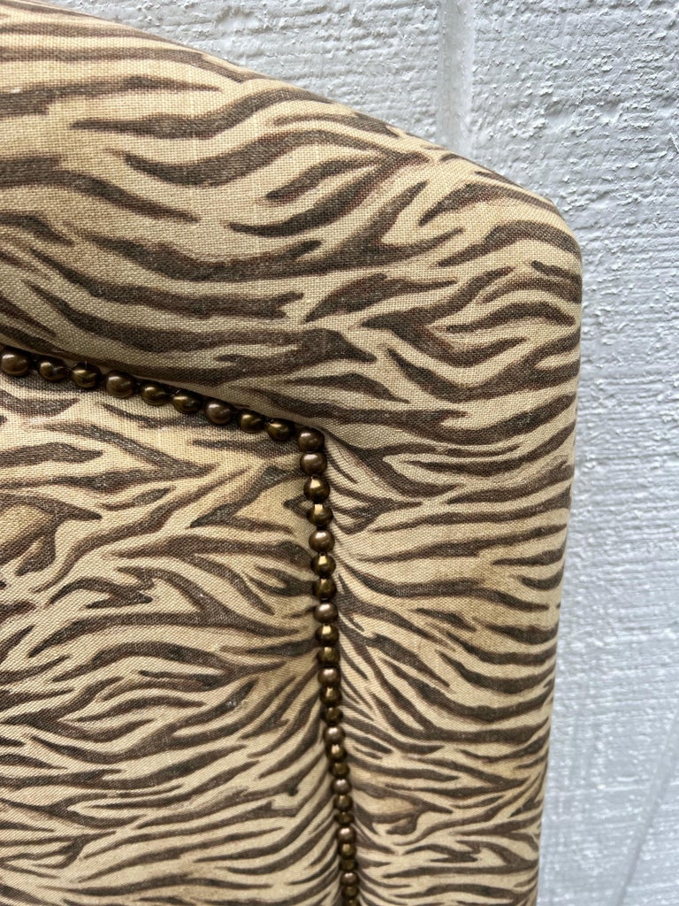 Pair of Zebra Print Twin Headboards For Sale at 1stDibs
