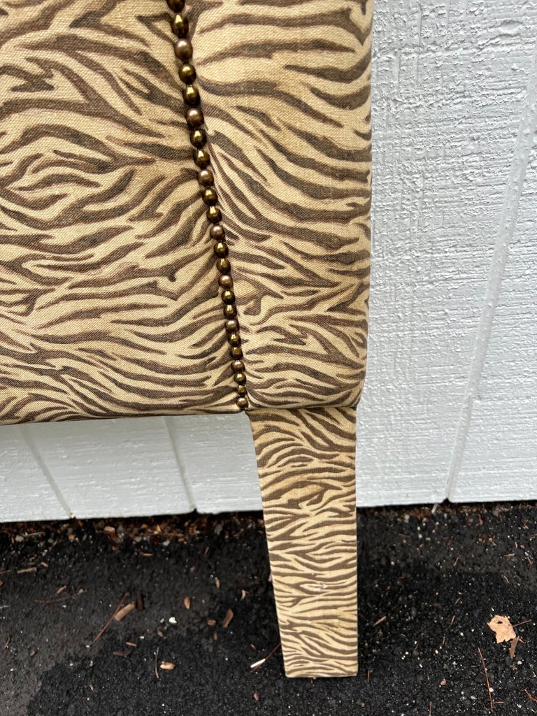 Pair of Zebra Print Twin Headboards For Sale at 1stDibs