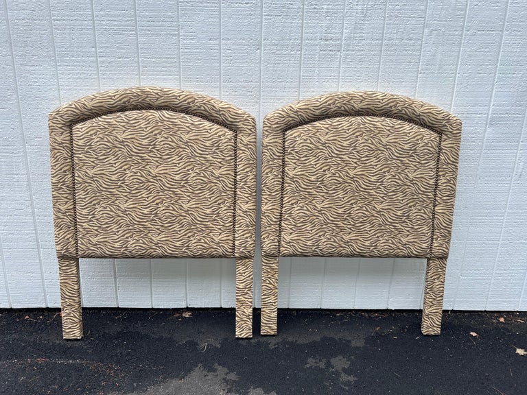 Pair of Zebra Print Twin Headboards For Sale at 1stDibs