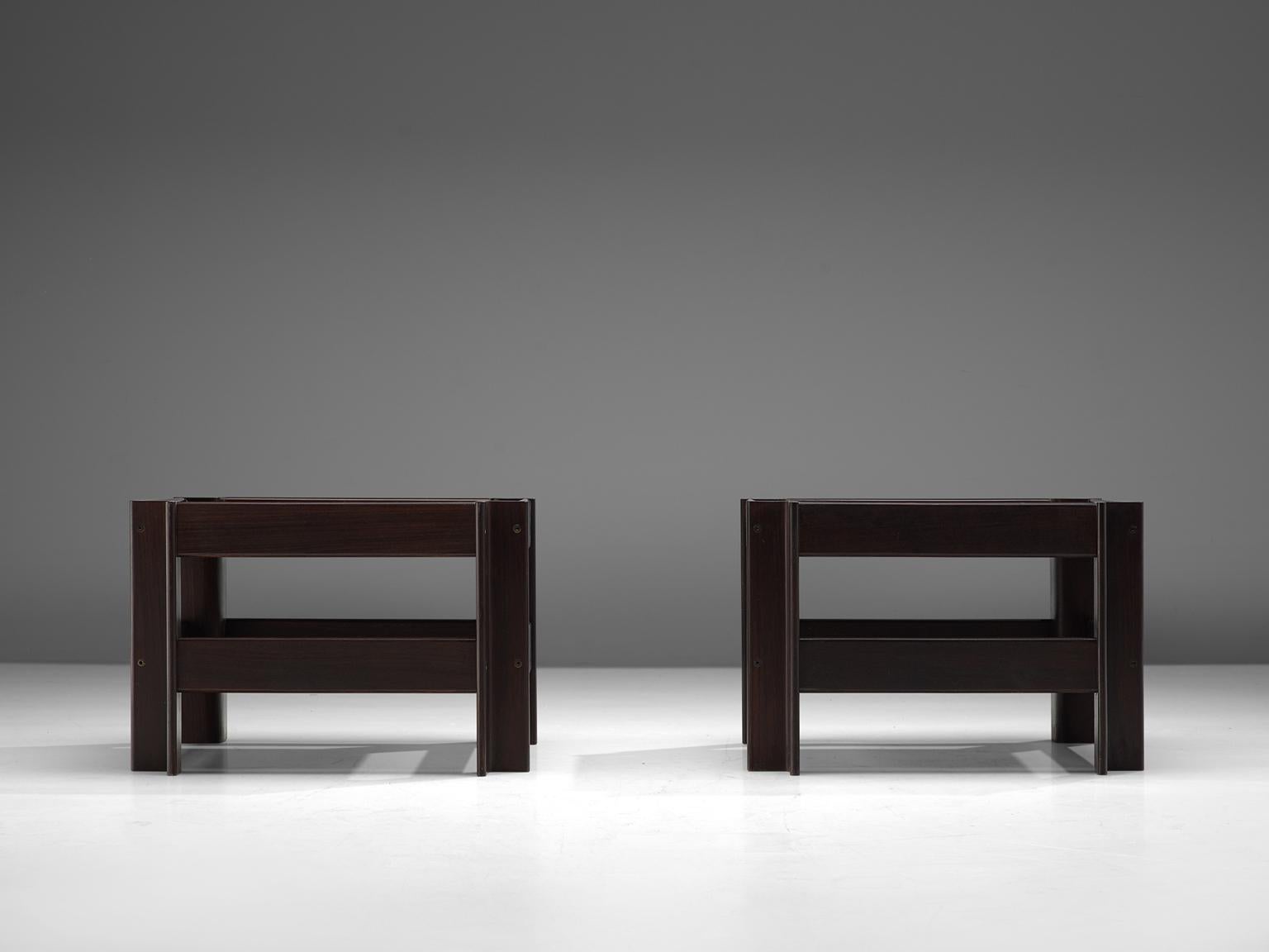 Mid-Century Modern Pair of 'Zelda' Wooden Coffee Tables by Sergio Asti