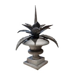 Paire d'épis de faîtage en zinc