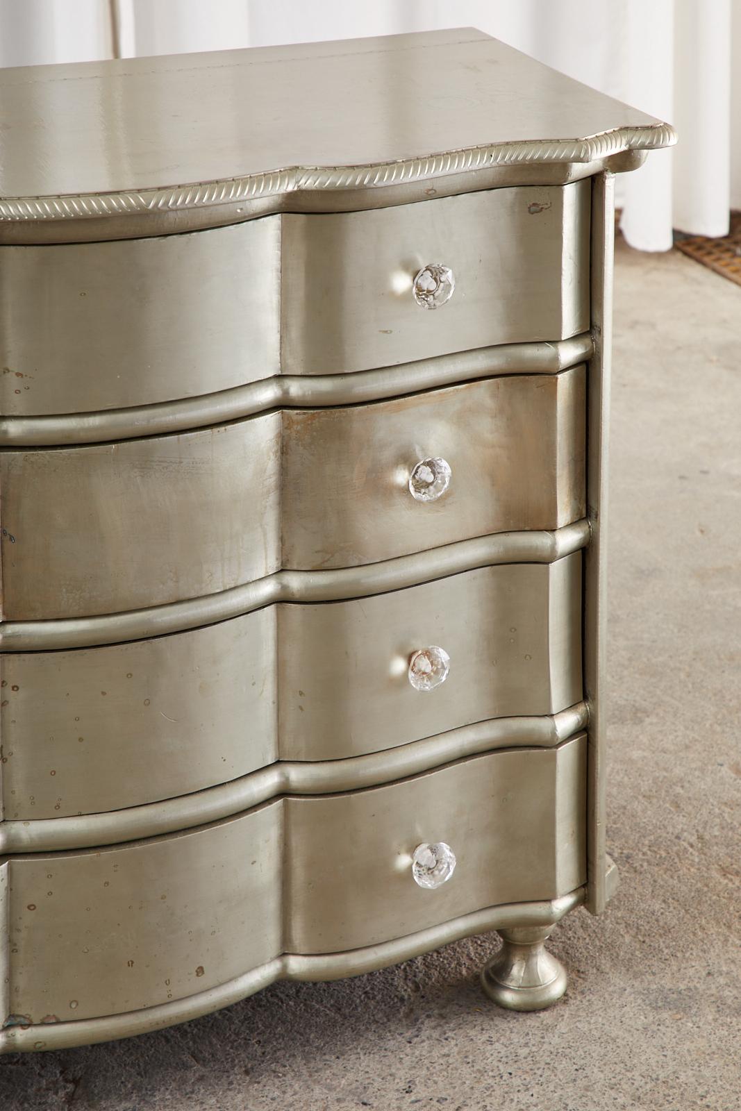 Pair of Zinc Metal Wrapped Commode Chests or Dressers 6