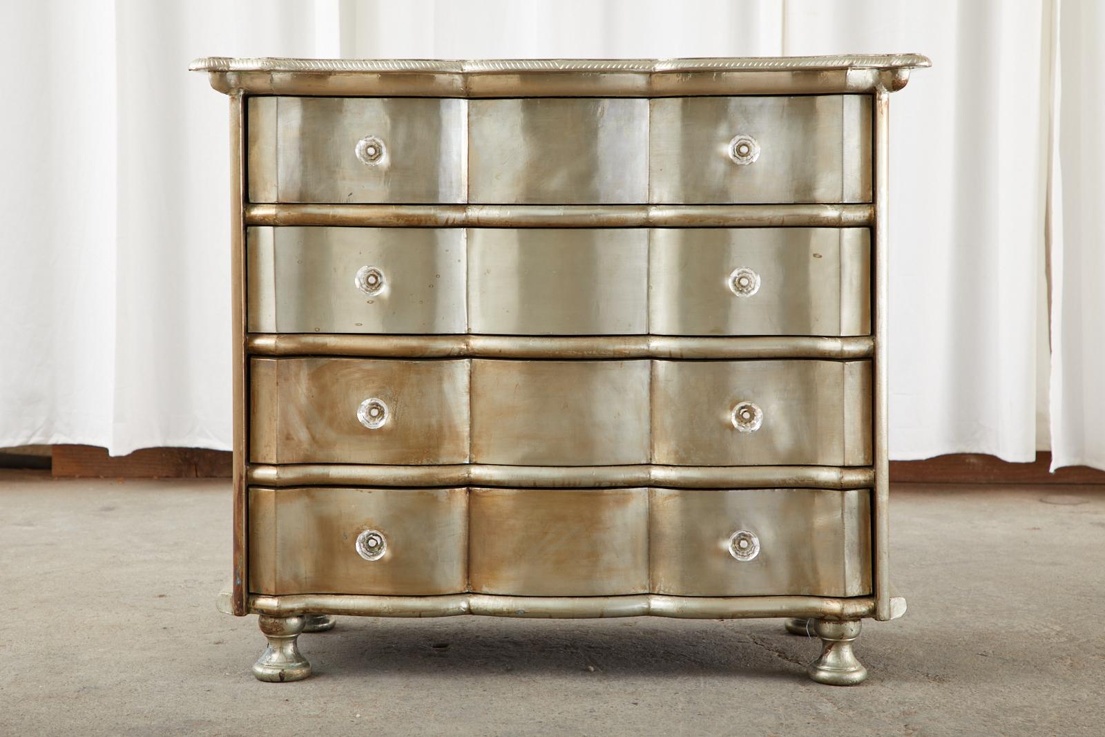 Pair of Zinc Metal Wrapped Commode Chests or Dressers 2