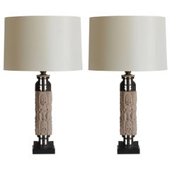 Paire de lampes brésiliennes zoomorphes par Carlo Montalto