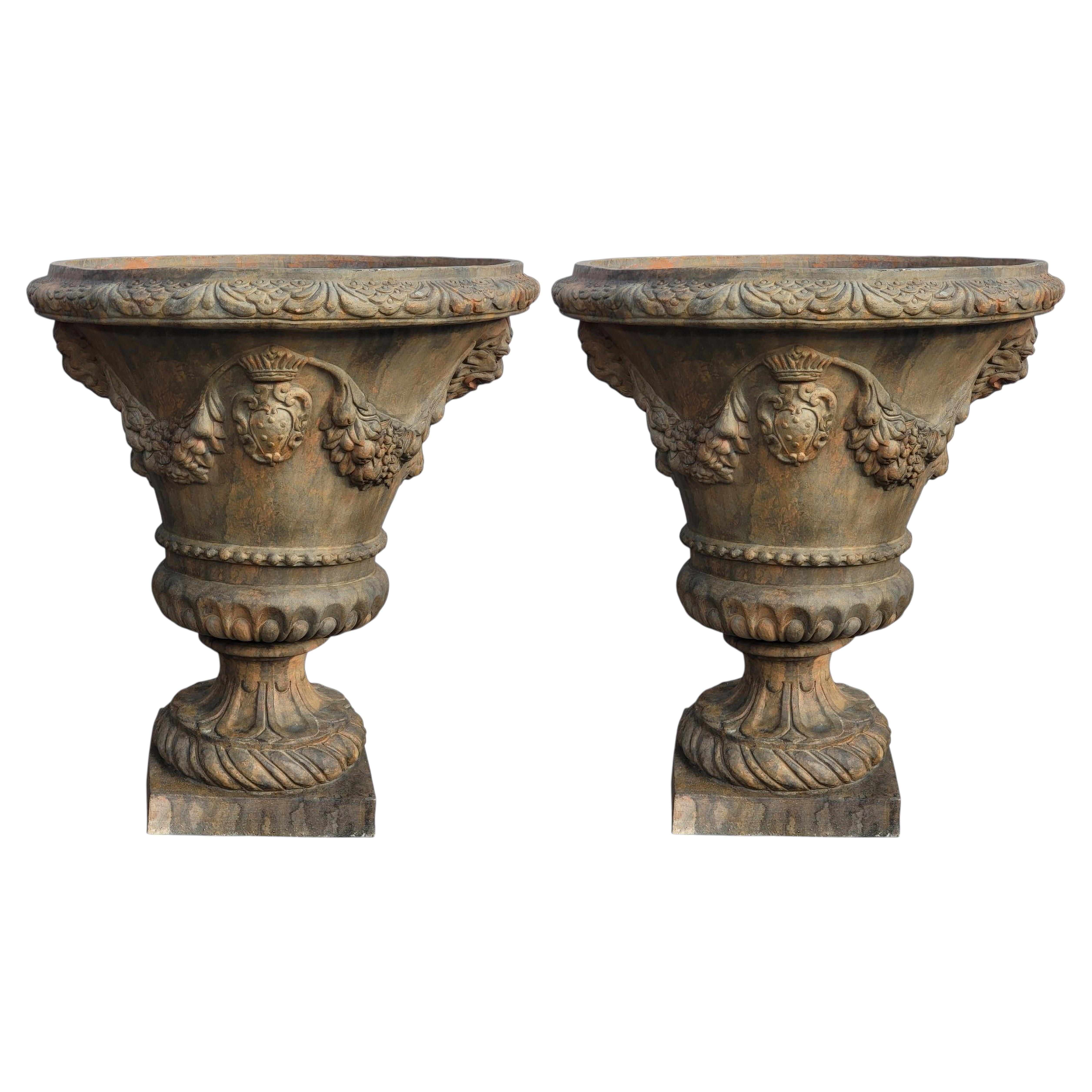 PAIR OF BIG MEDICIS VASE 21th Century For Sale