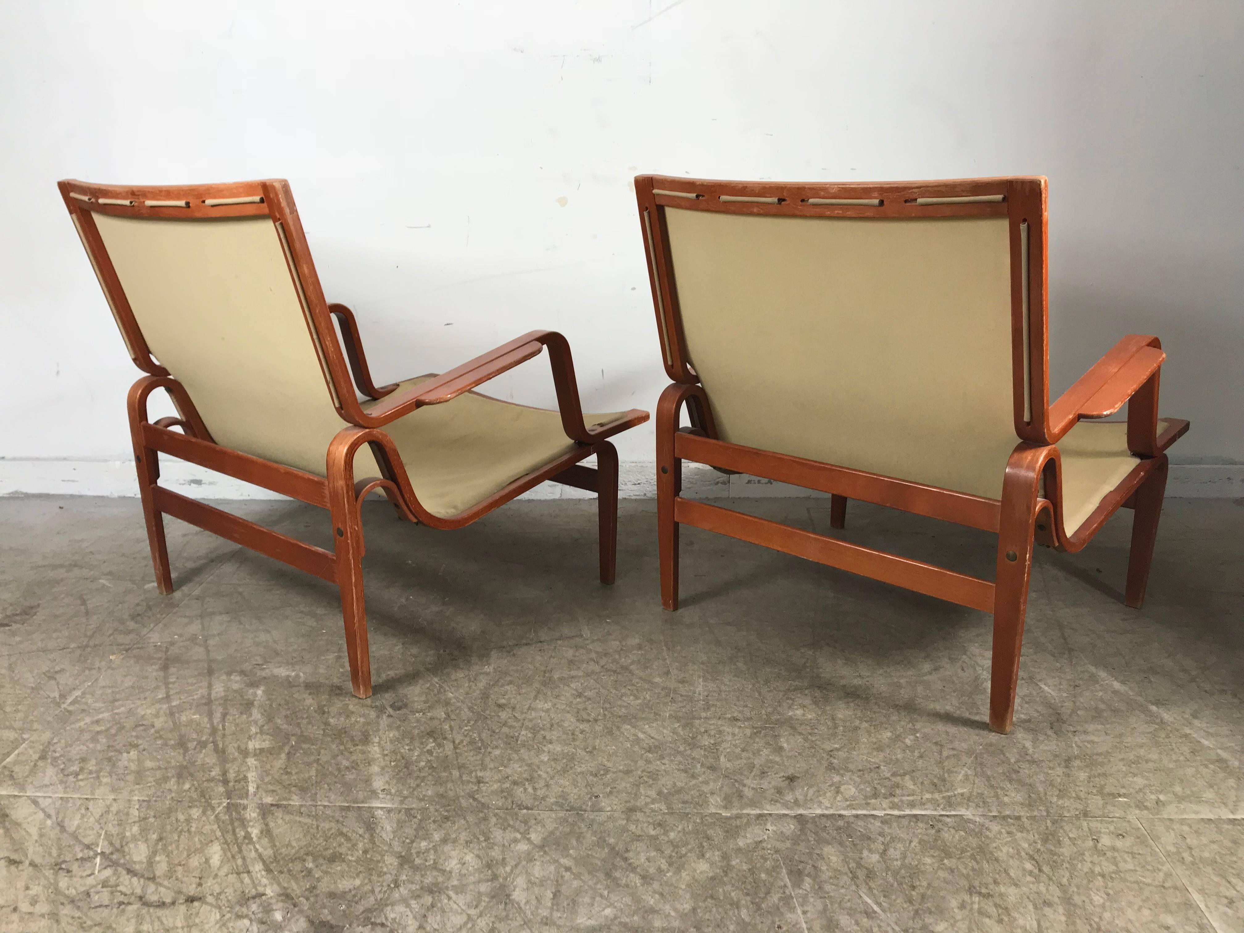 Pair of Bruno Mathsson Ingrid Chairs Made by DUX In Good Condition In Buffalo, NY