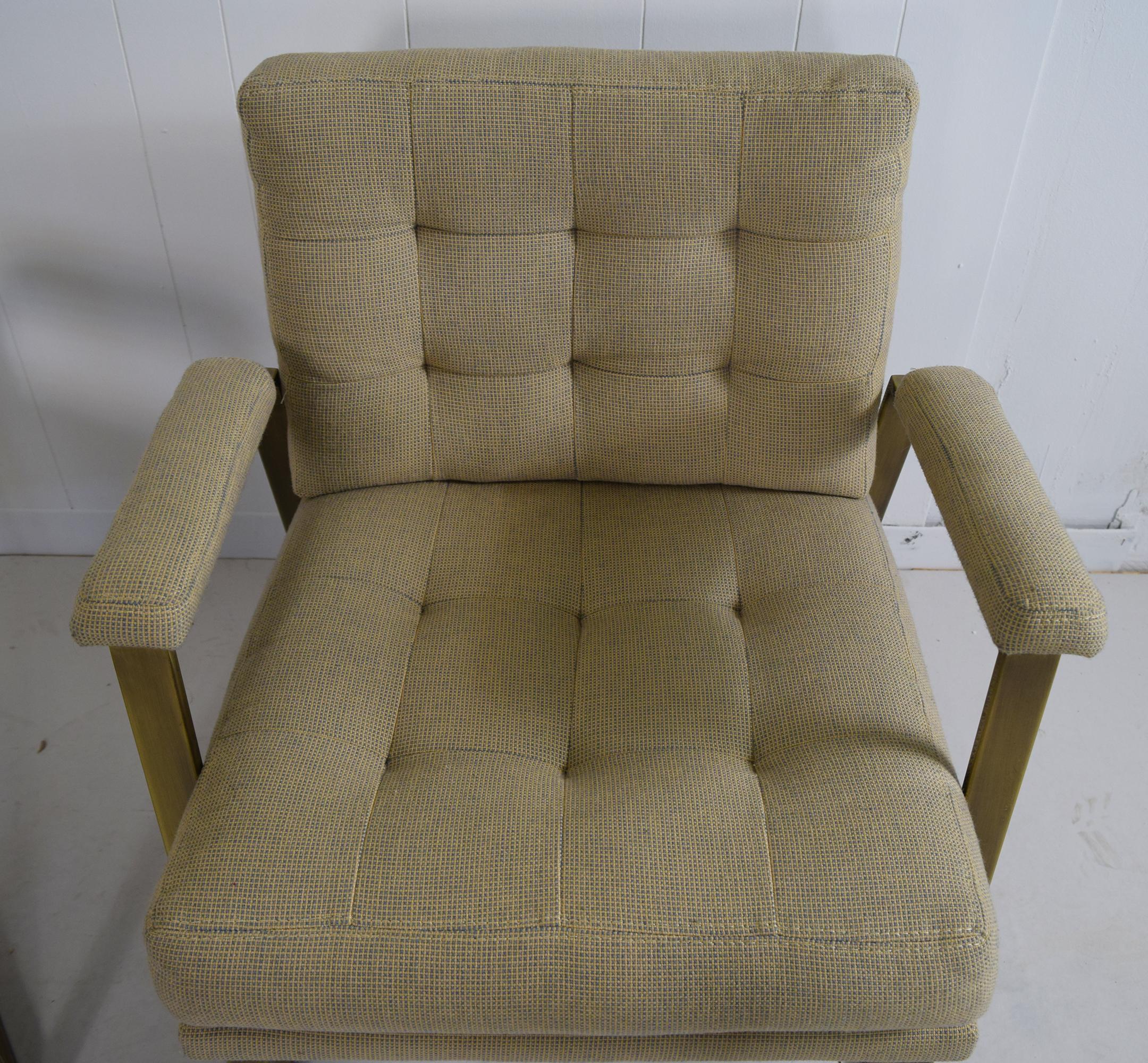 Mid-Century Modern Pair of Office Chairs in Bronze by Patrician Furniture