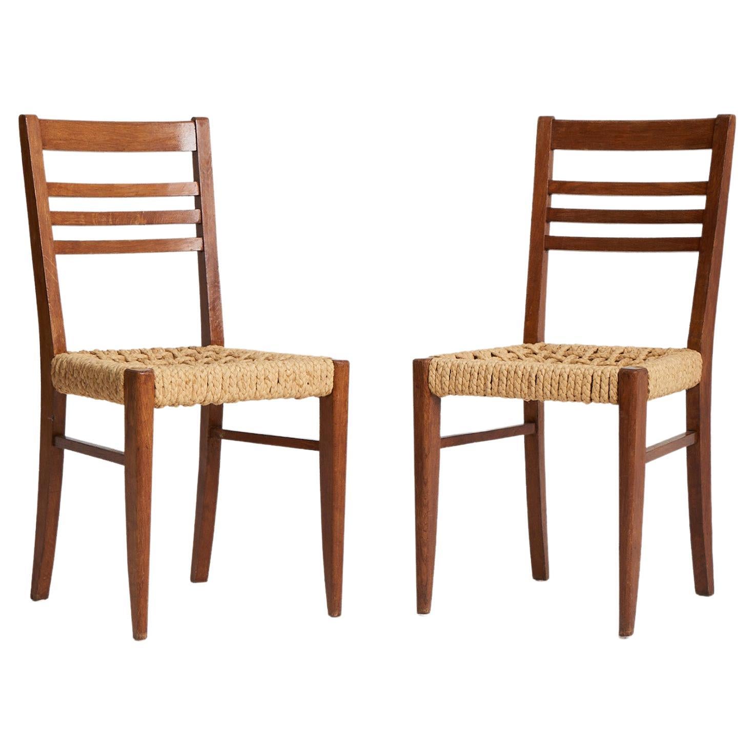 Pair of Chairs by Audoux Minet