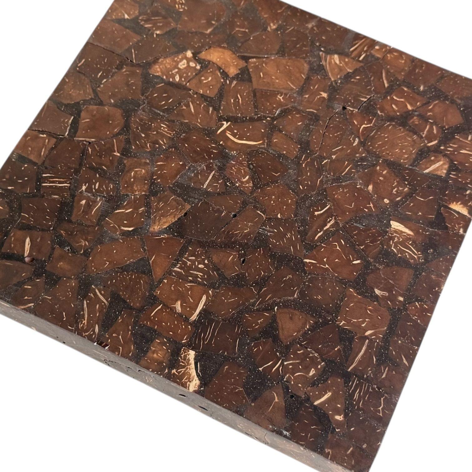 Philippine Pair Oggetti Tessellated Coconut Shell Lidded Boxes, 1990 For Sale